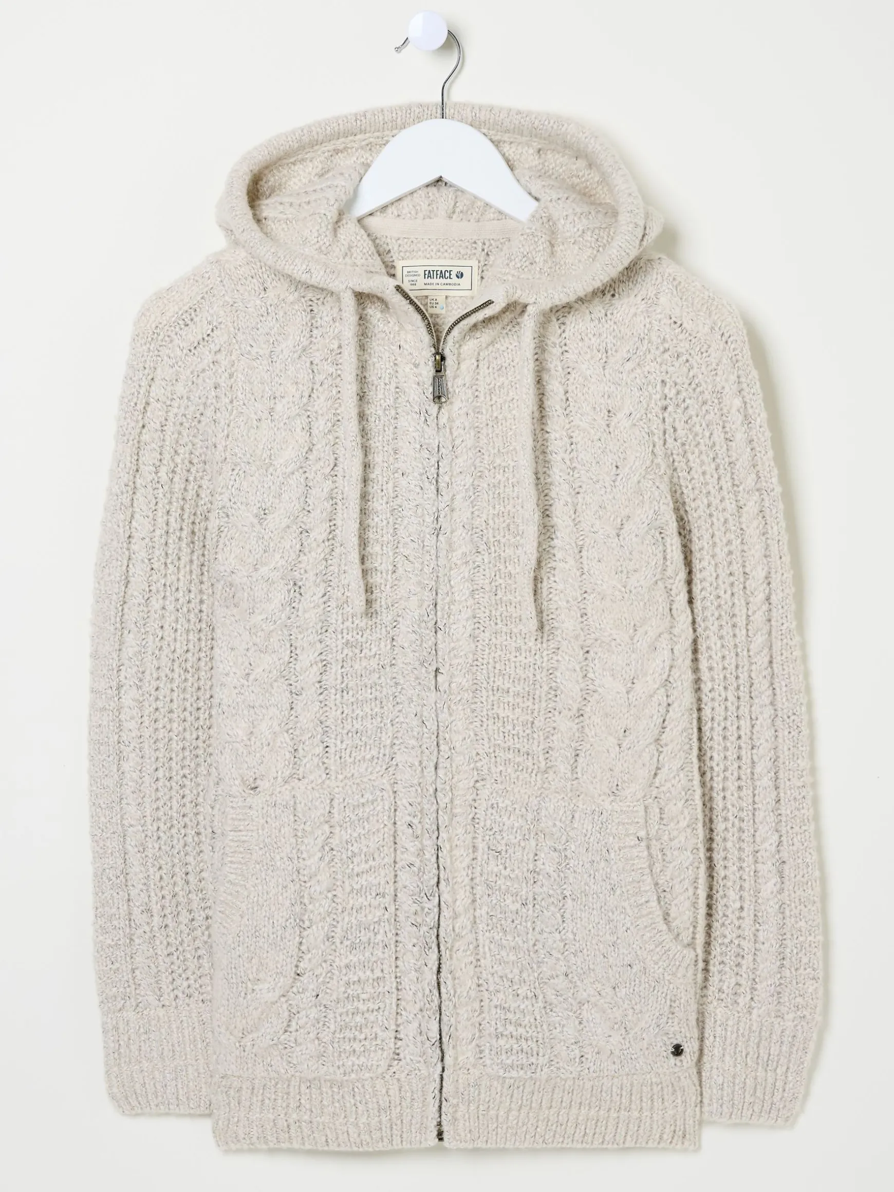 FatFace Alicia Hoodie Ivory Outlet