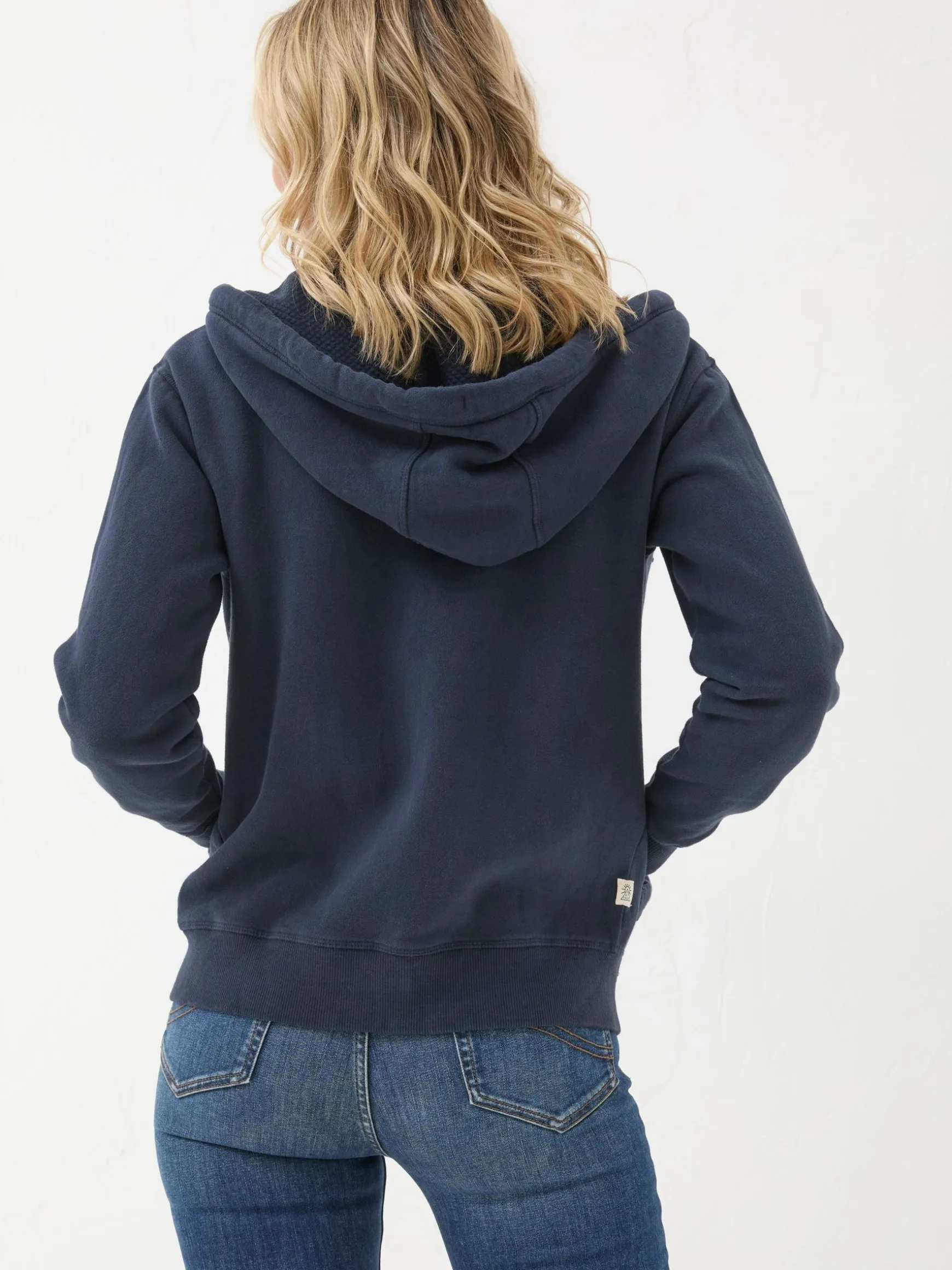 FatFace Amy Zip Through Hoodie Blue Navy Online