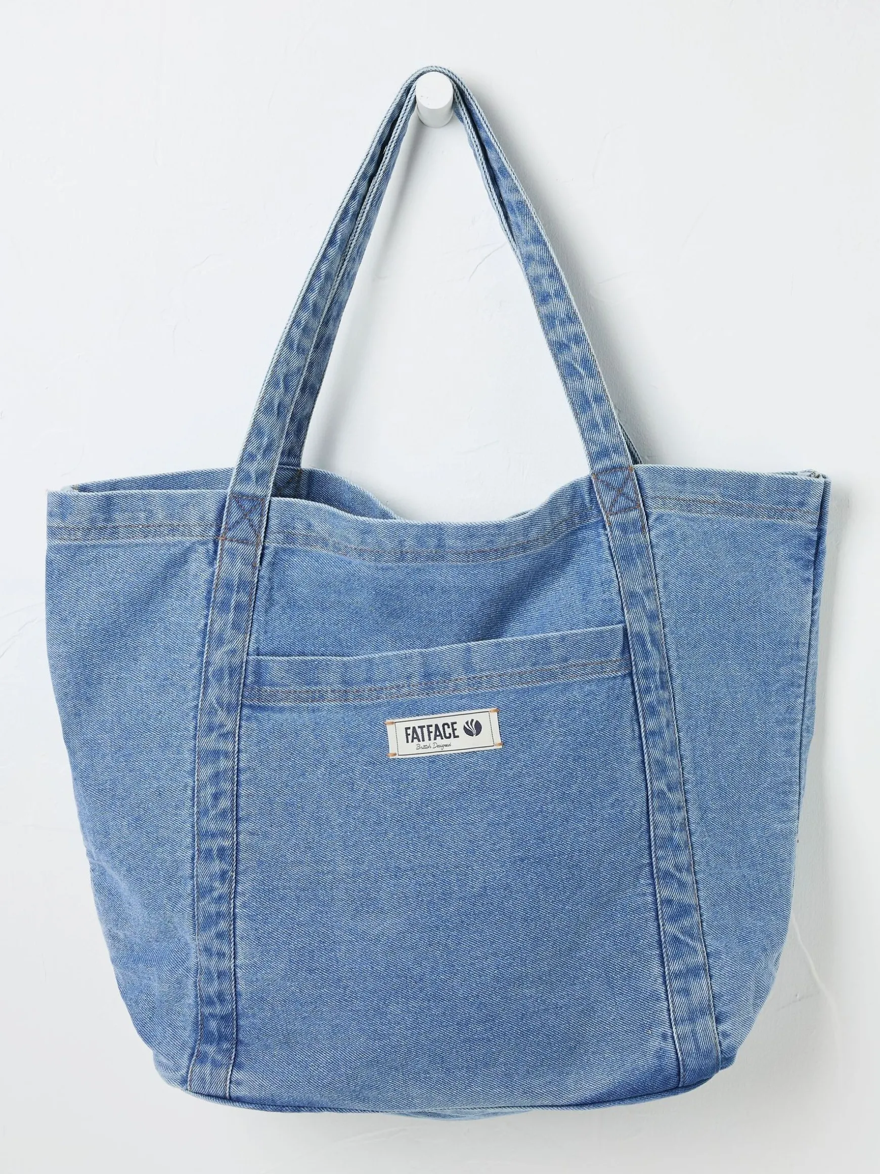 FatFace Astrid Pocket Tote Bag Blue Fashion