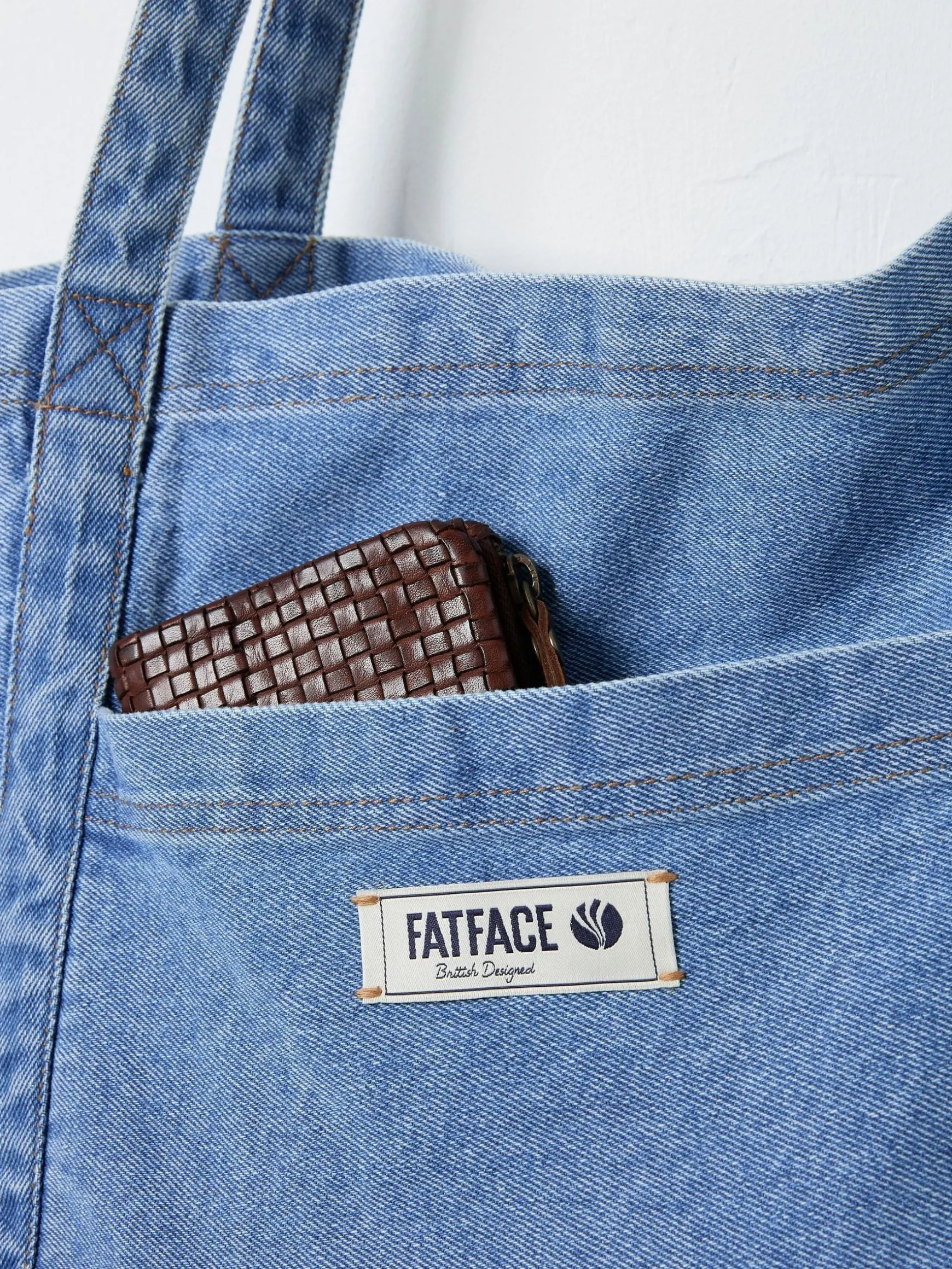 FatFace Astrid Pocket Tote Bag Blue Fashion