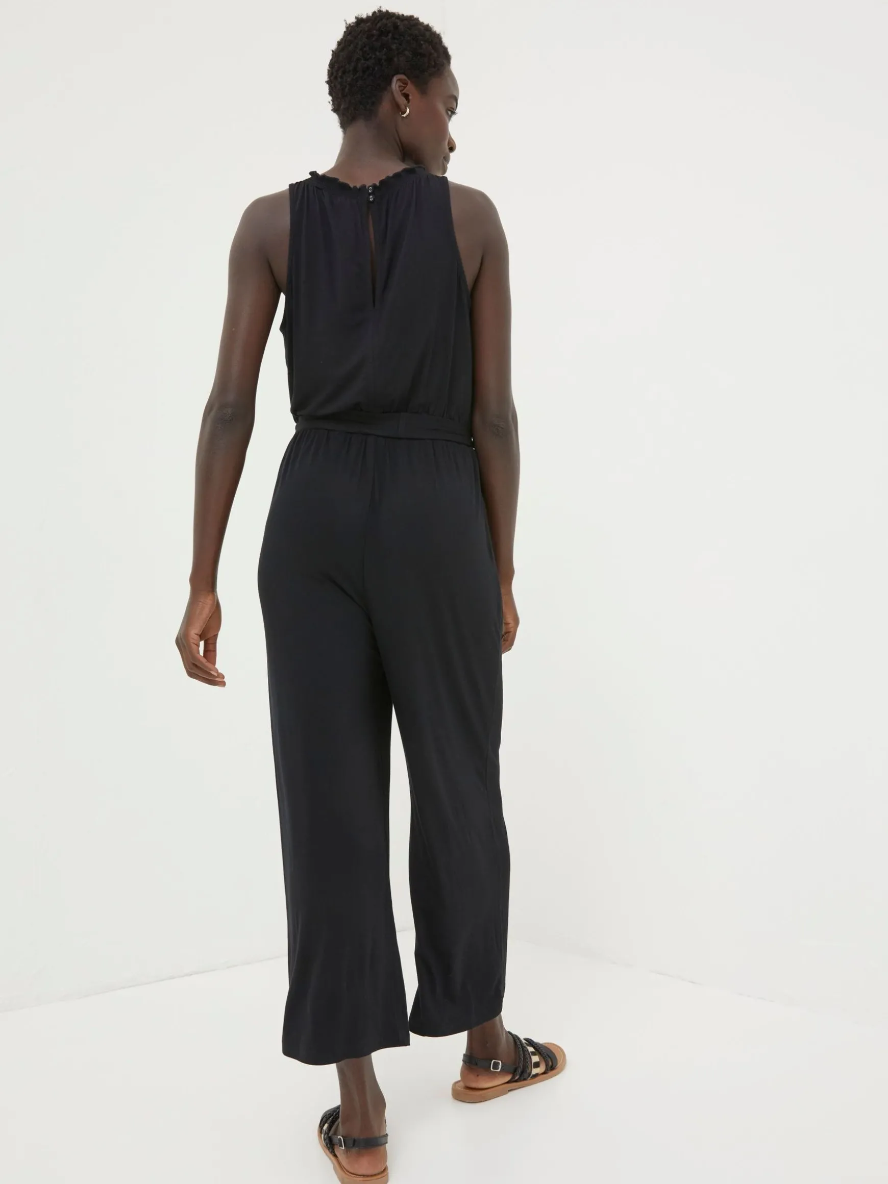 FatFace Haylie Jersey Jumpsuit Black Best