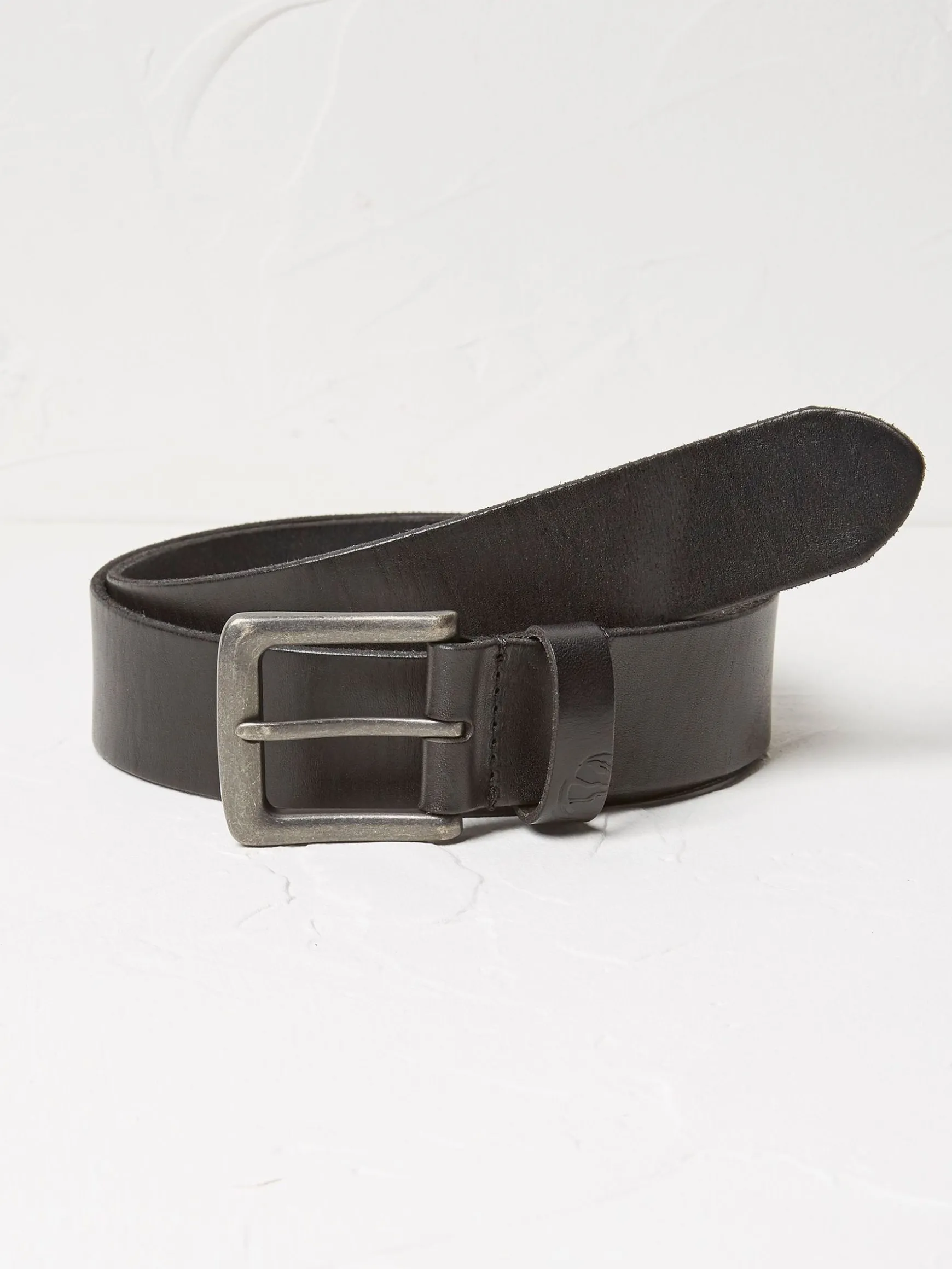 FatFace Italian Leather Belt Black Store