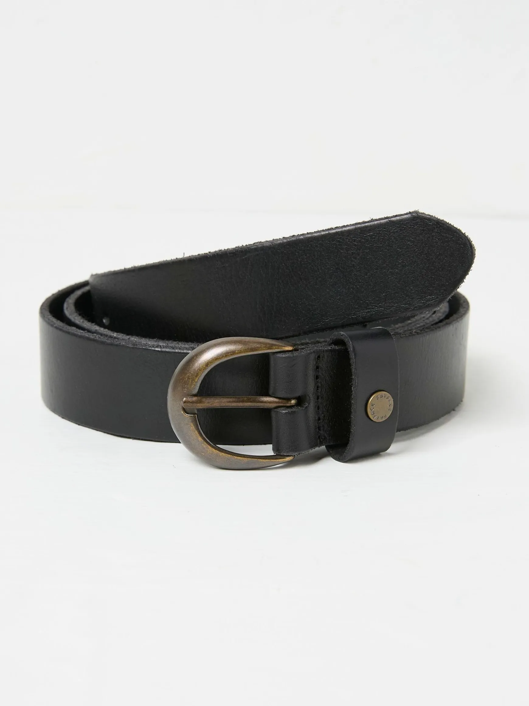 FatFace Leather Jean Belt Black Cheap