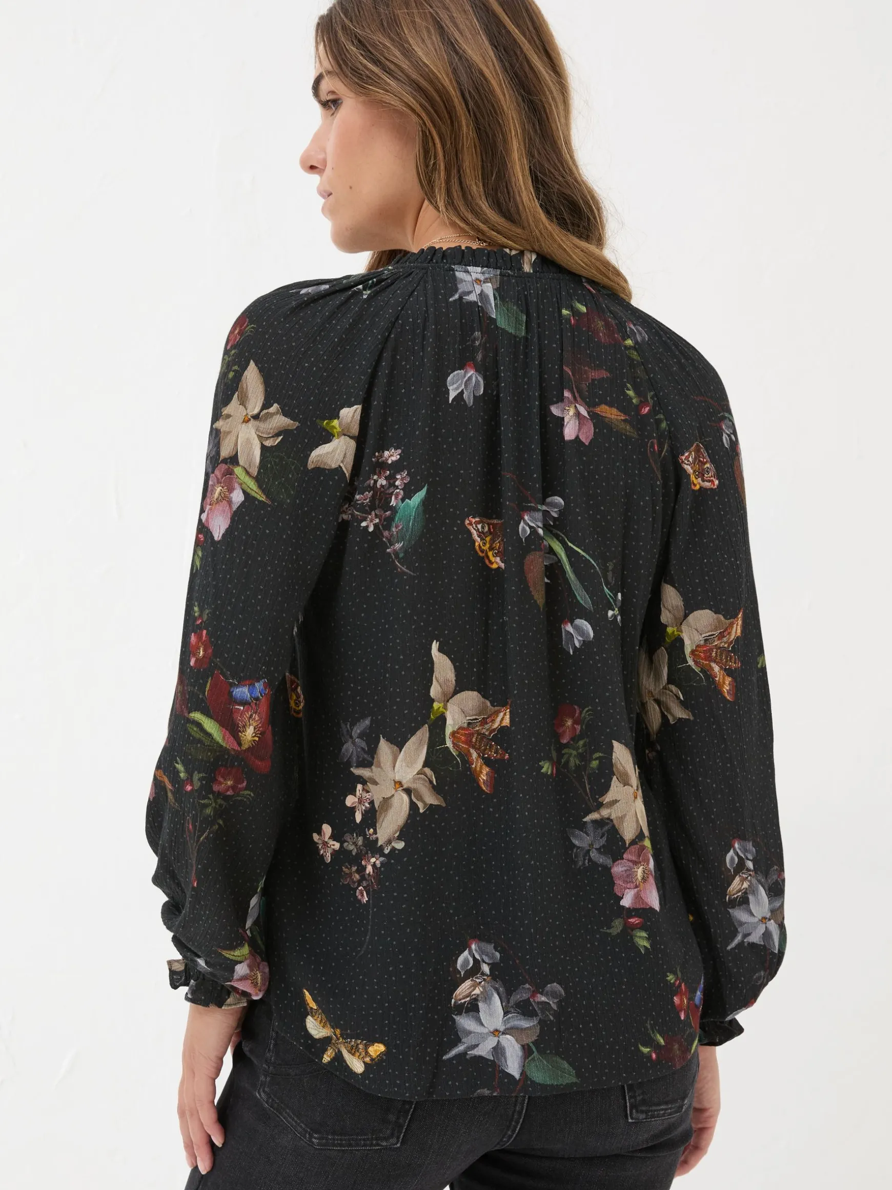 FatFace Lil Moonlit Blouse Black Sale