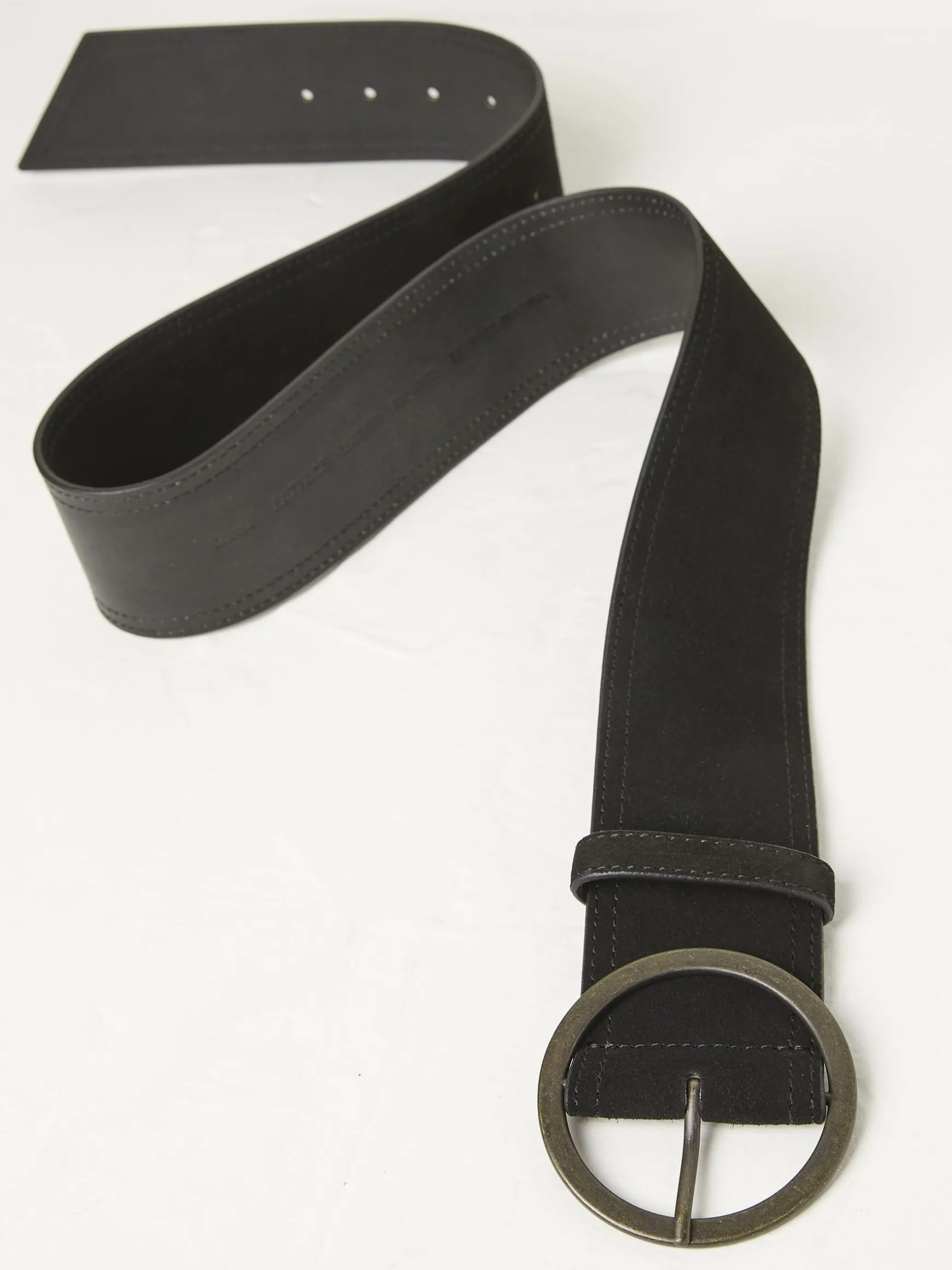 FatFace Soft Wide Waist Belt Black Flash Sale