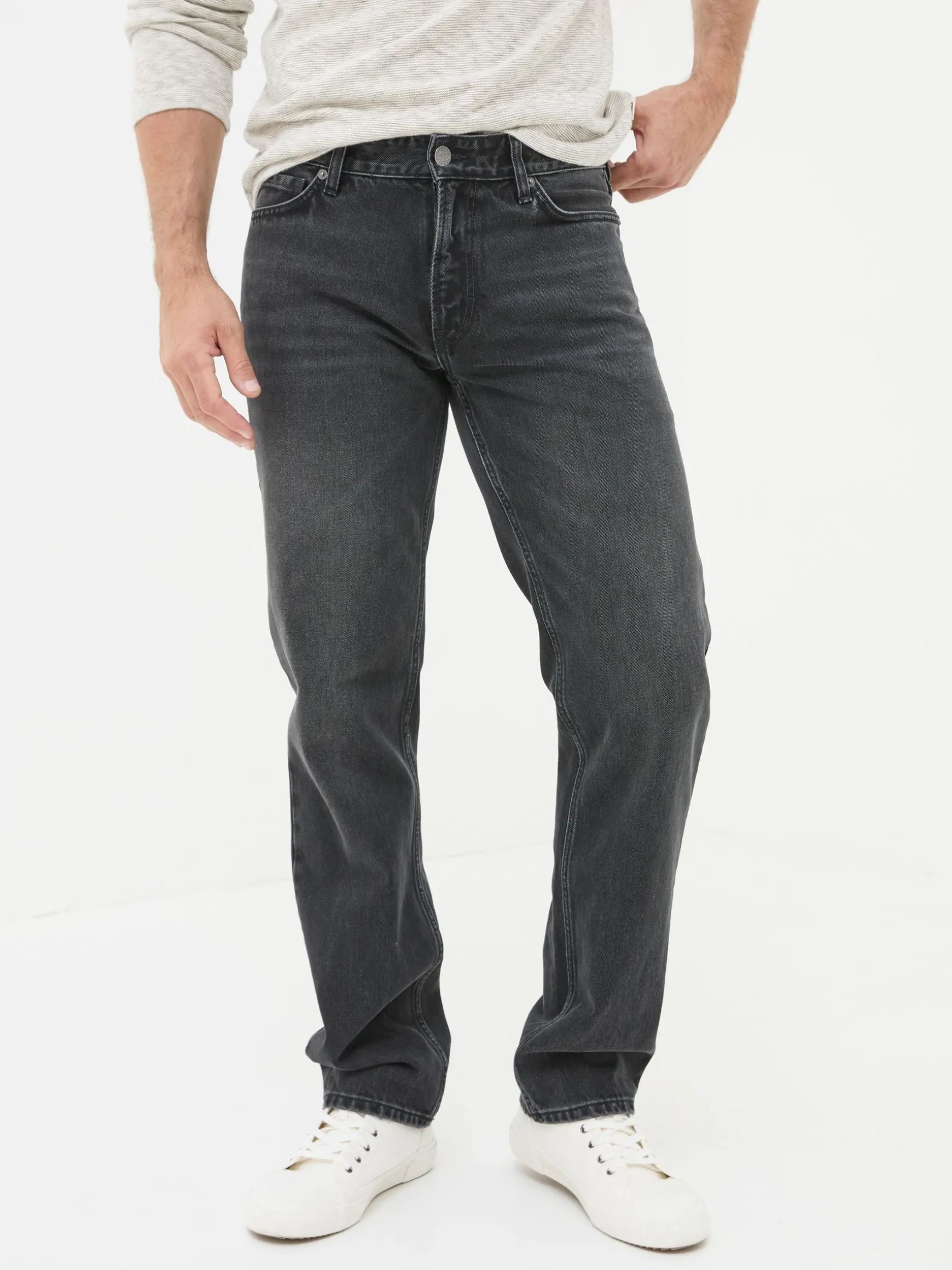 FatFace Straight Fit Jeans Black Flash Sale