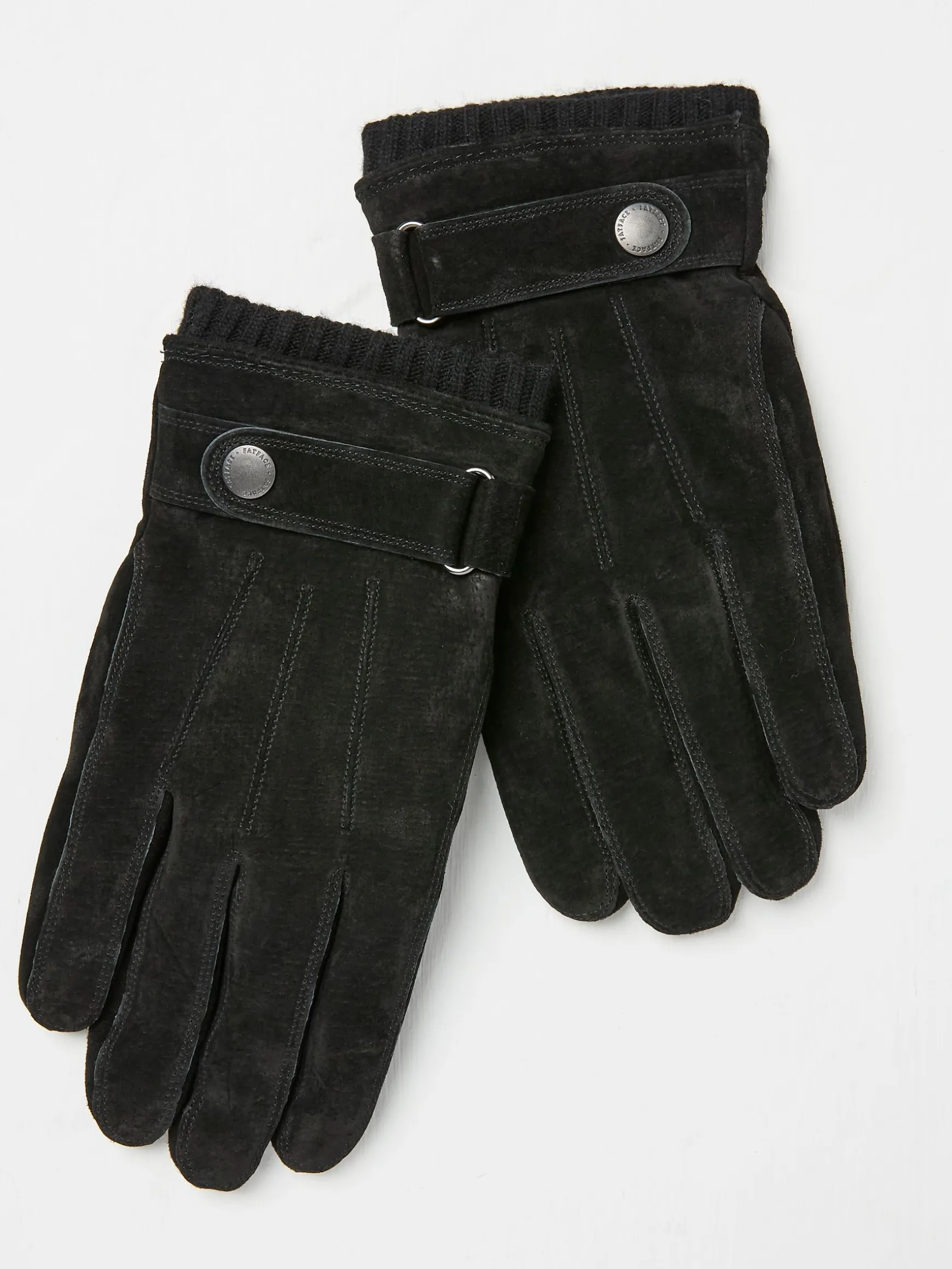 FatFace Suede Gloves Black New