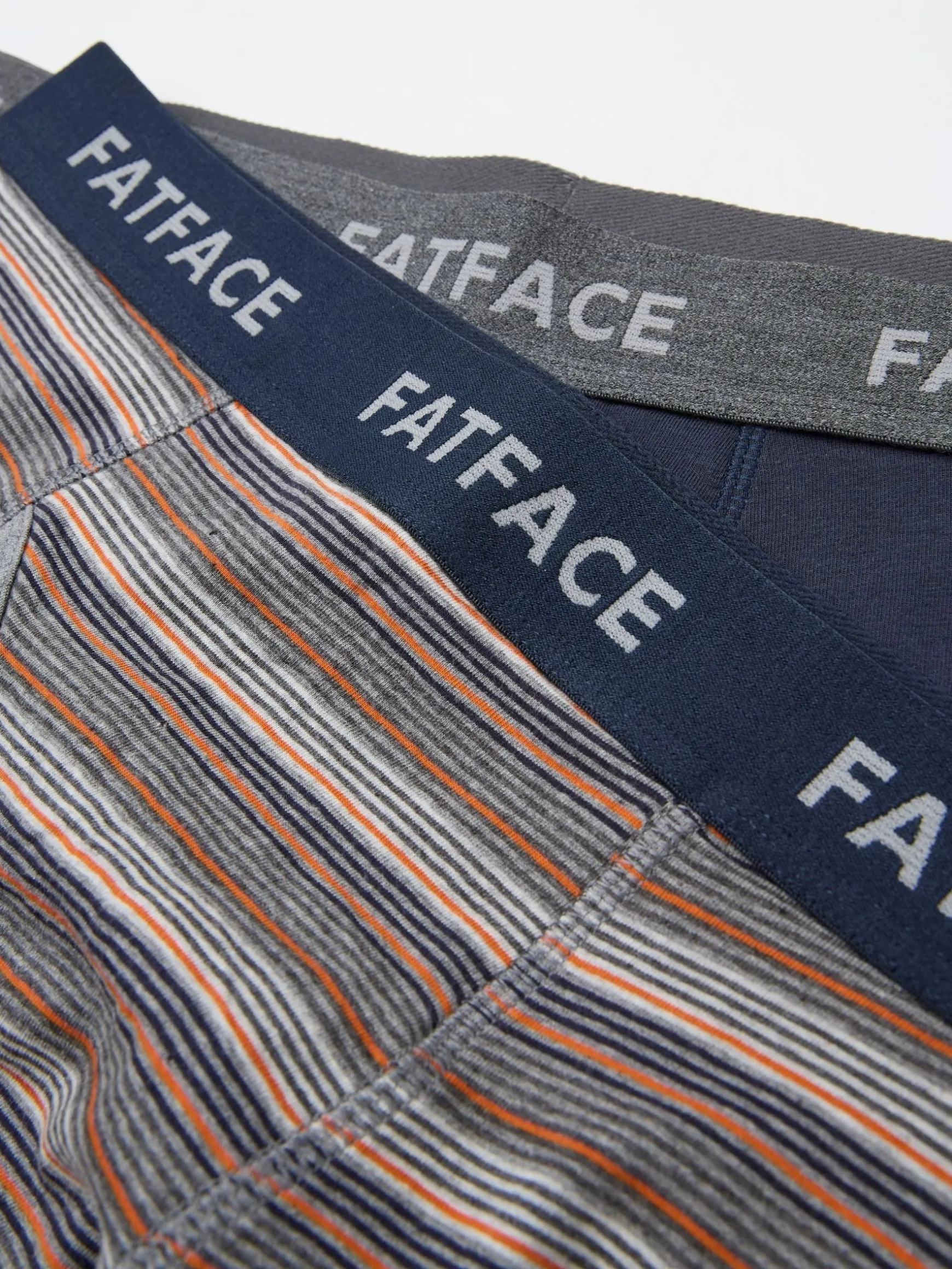 FatFace 2 Pack Compton Stripe Boxers Blue New