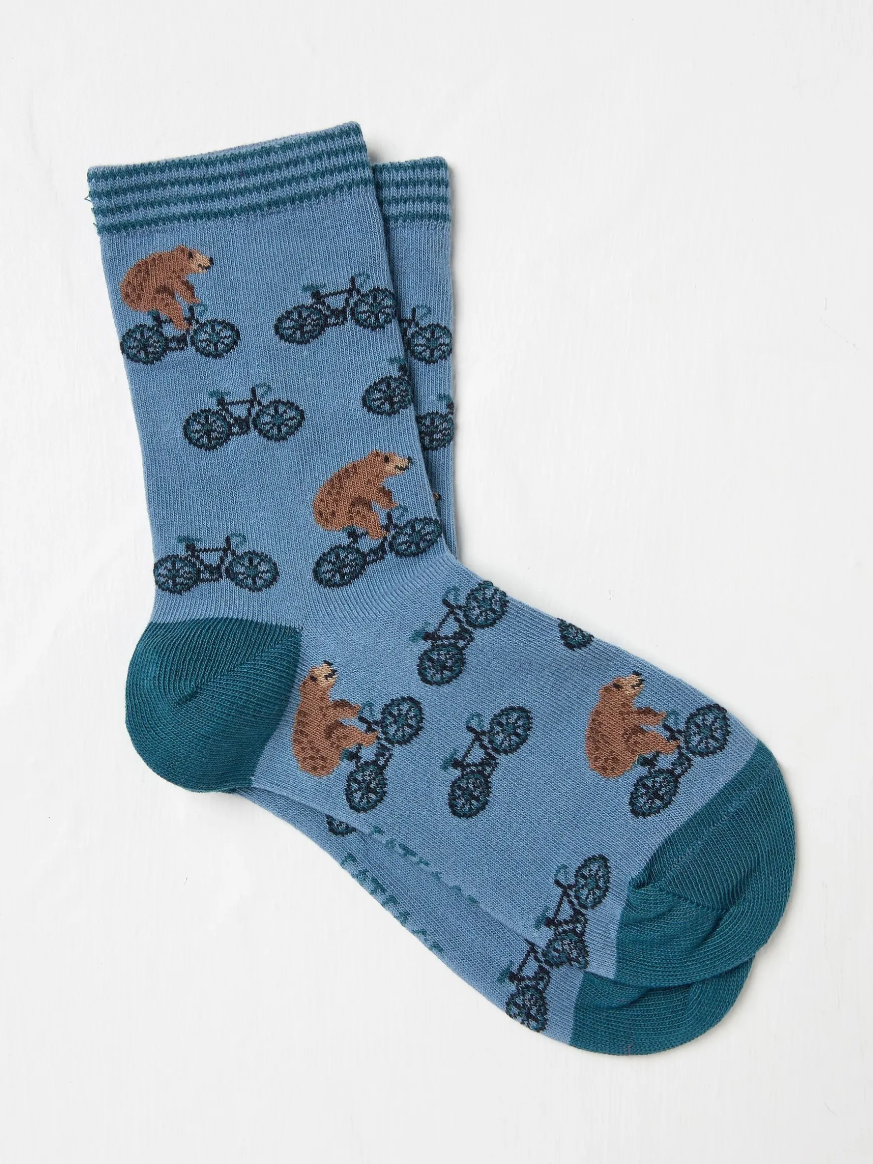 FatFace Bear Socks 1 Pack Blue Cheap