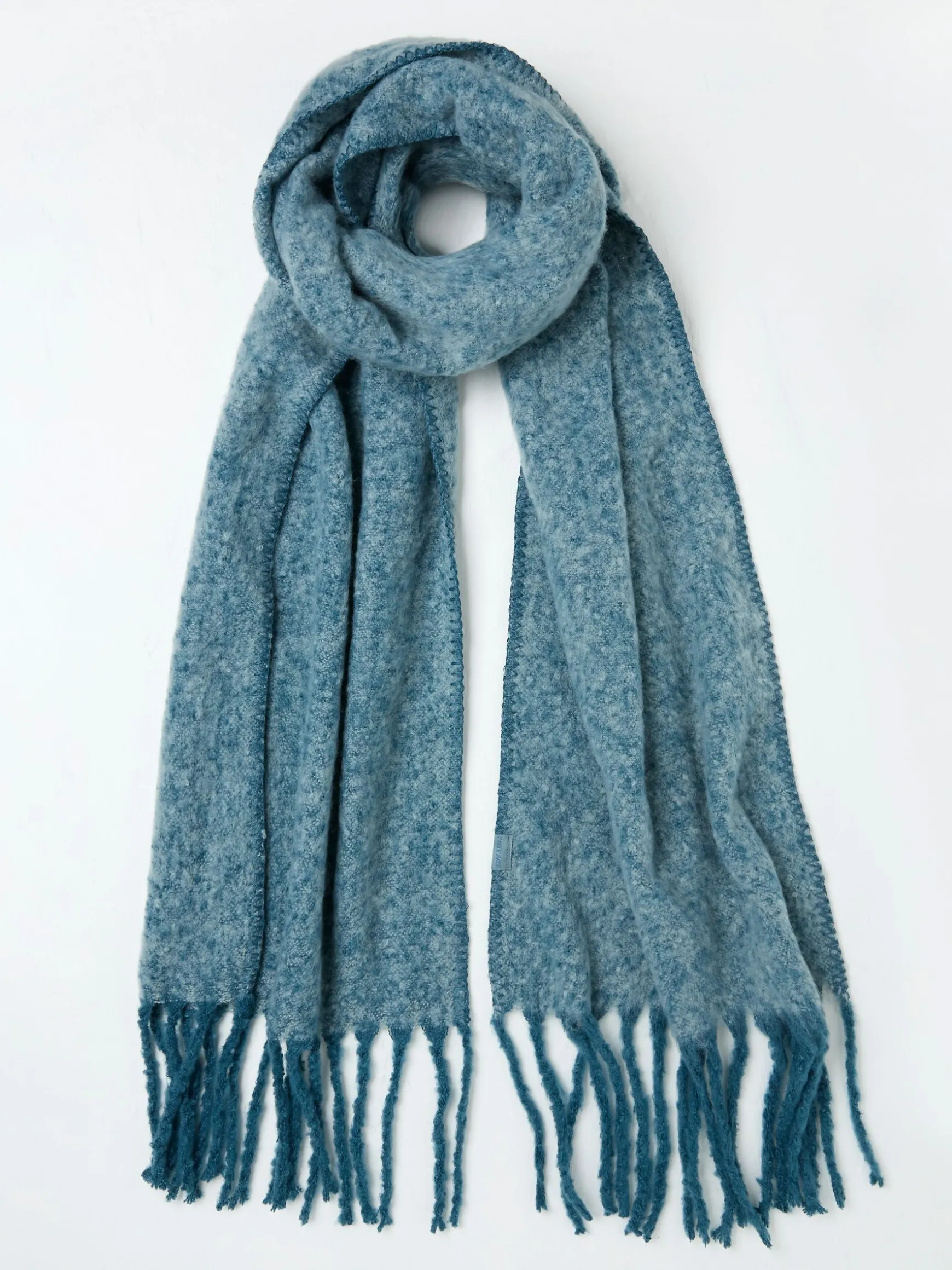 FatFace Boucle Scarf Blue New