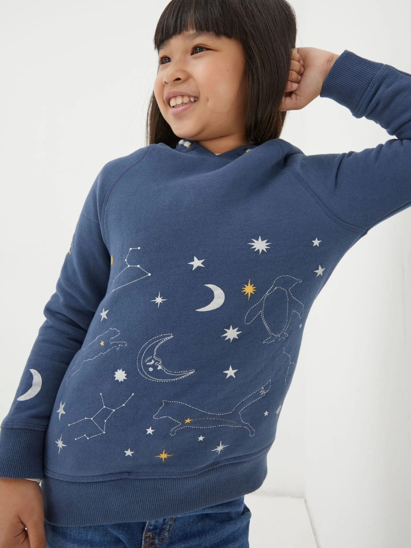 FatFace Constellations Hoodie Blue Cheap