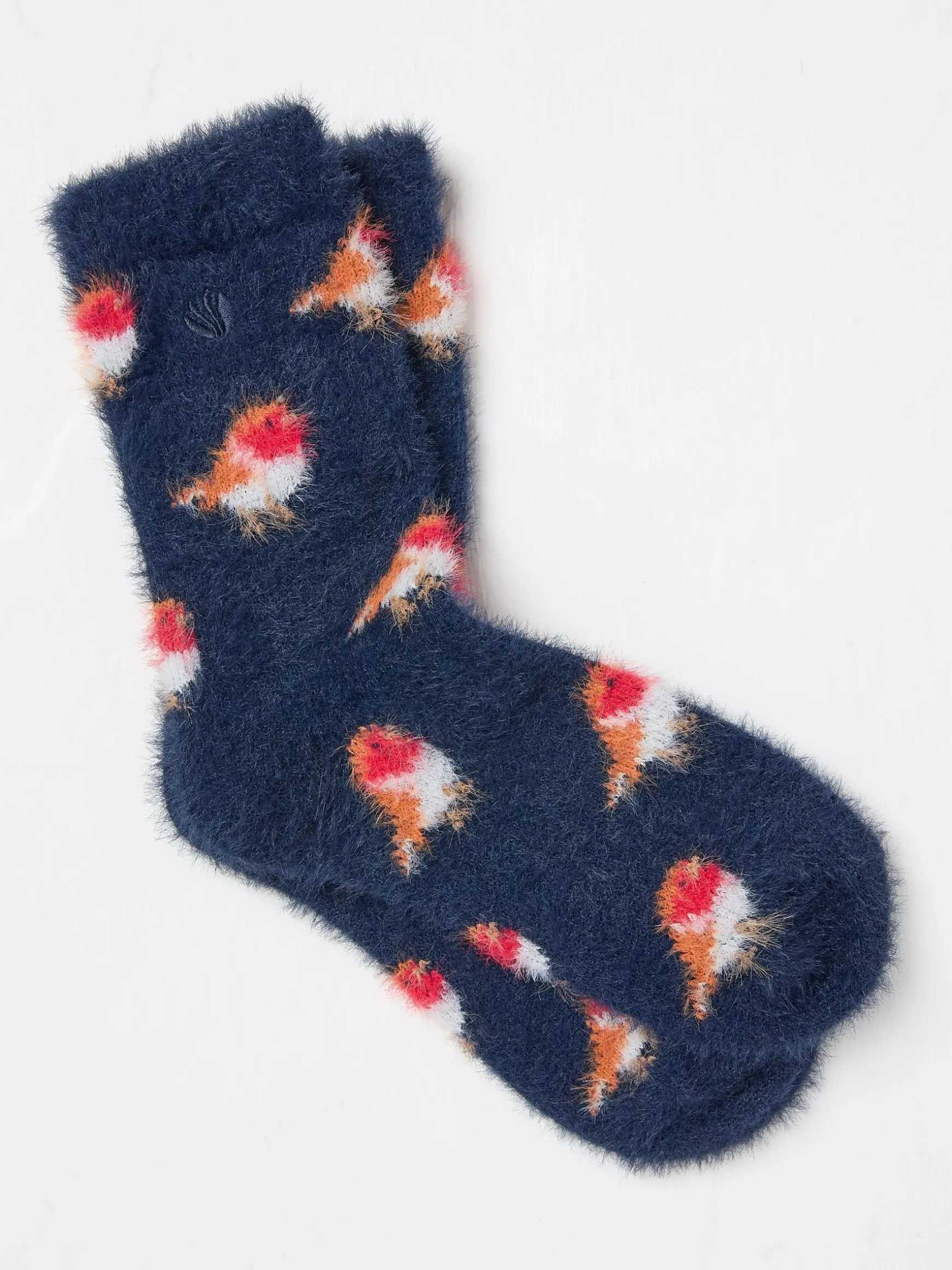 FatFace Cosy Robin Socks Blue New