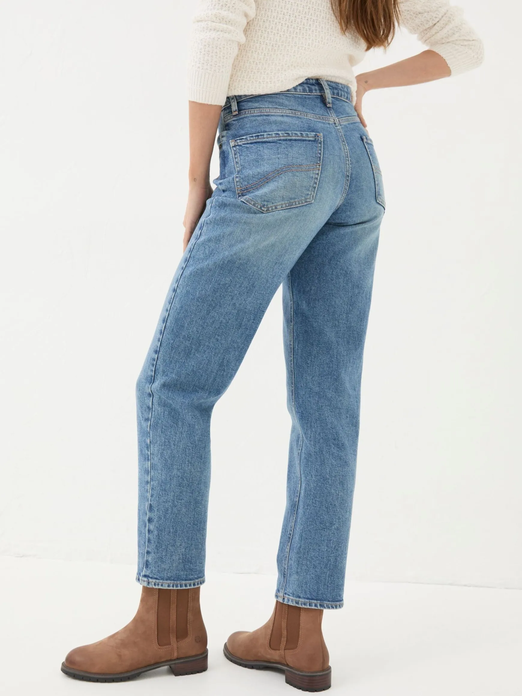 FatFace Boyfriend Chesham Girlfriend Jeans Blue Denim Flash Sale