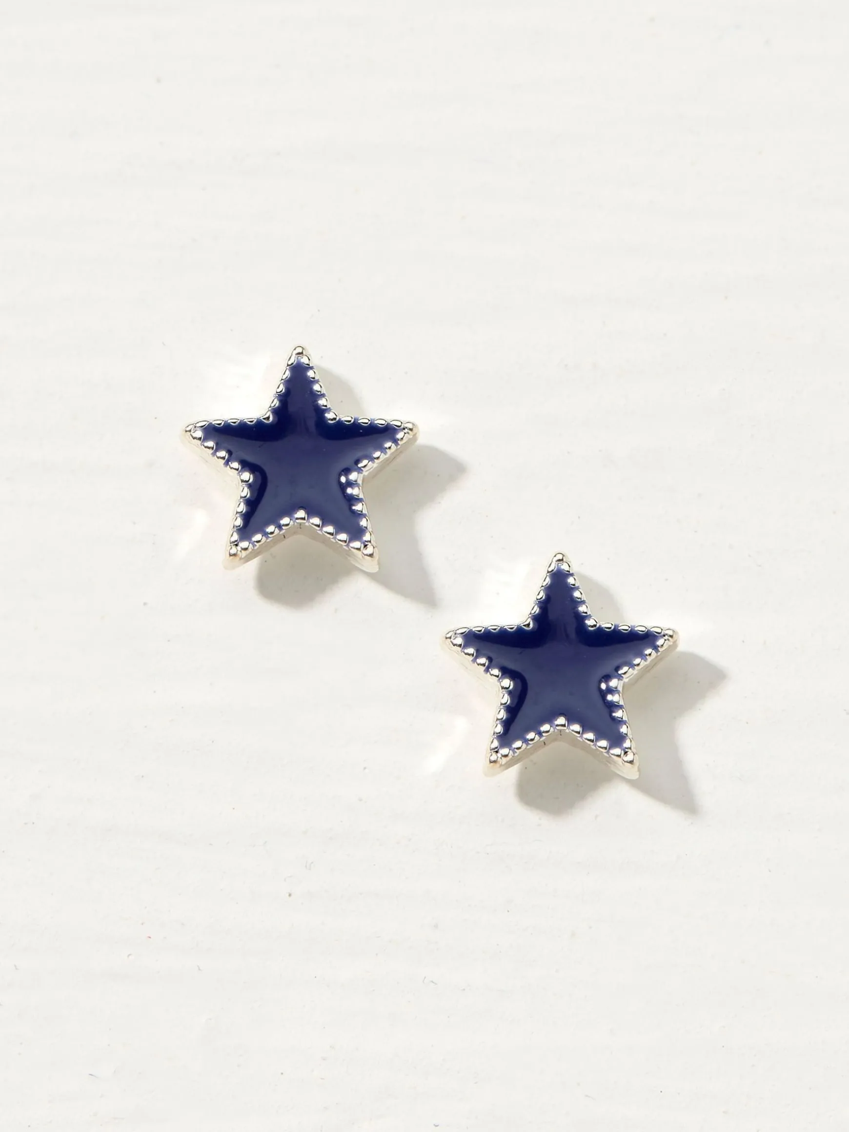 FatFace Enamel Star Studs Blue Clearance