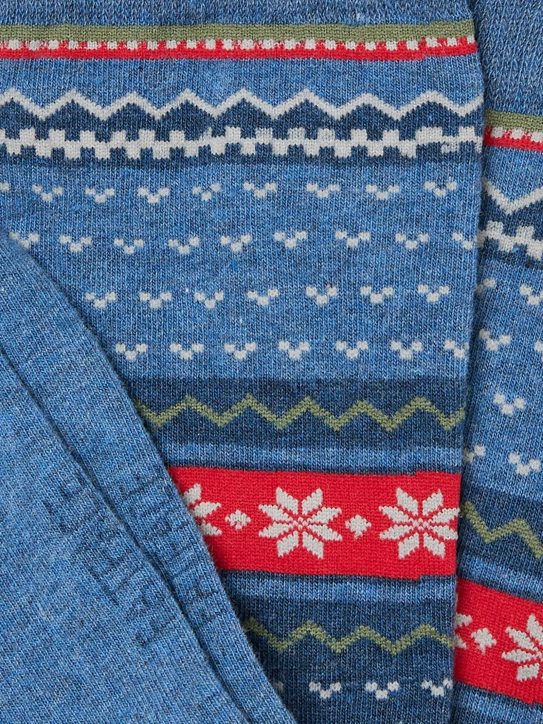 FatFace Fairisle Socks Blue Outlet