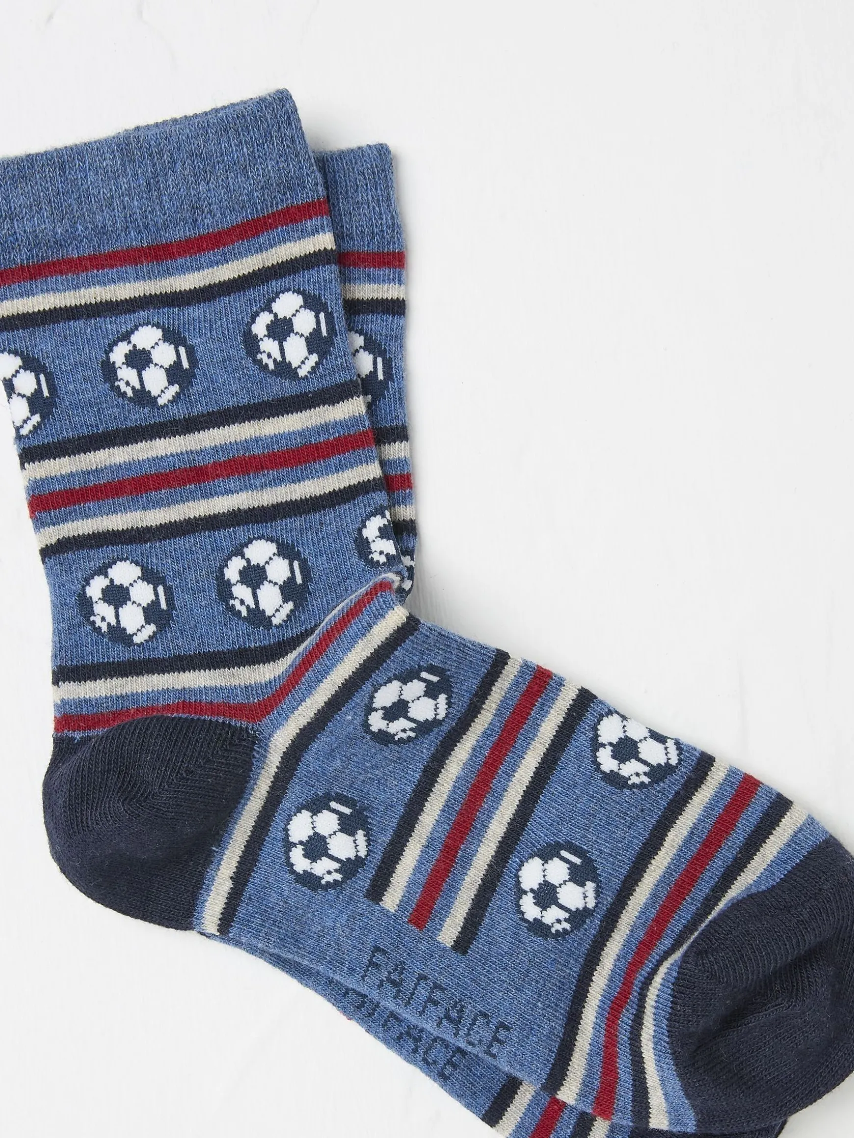 FatFace Kids' Socks 1 Pack Blue Football Best