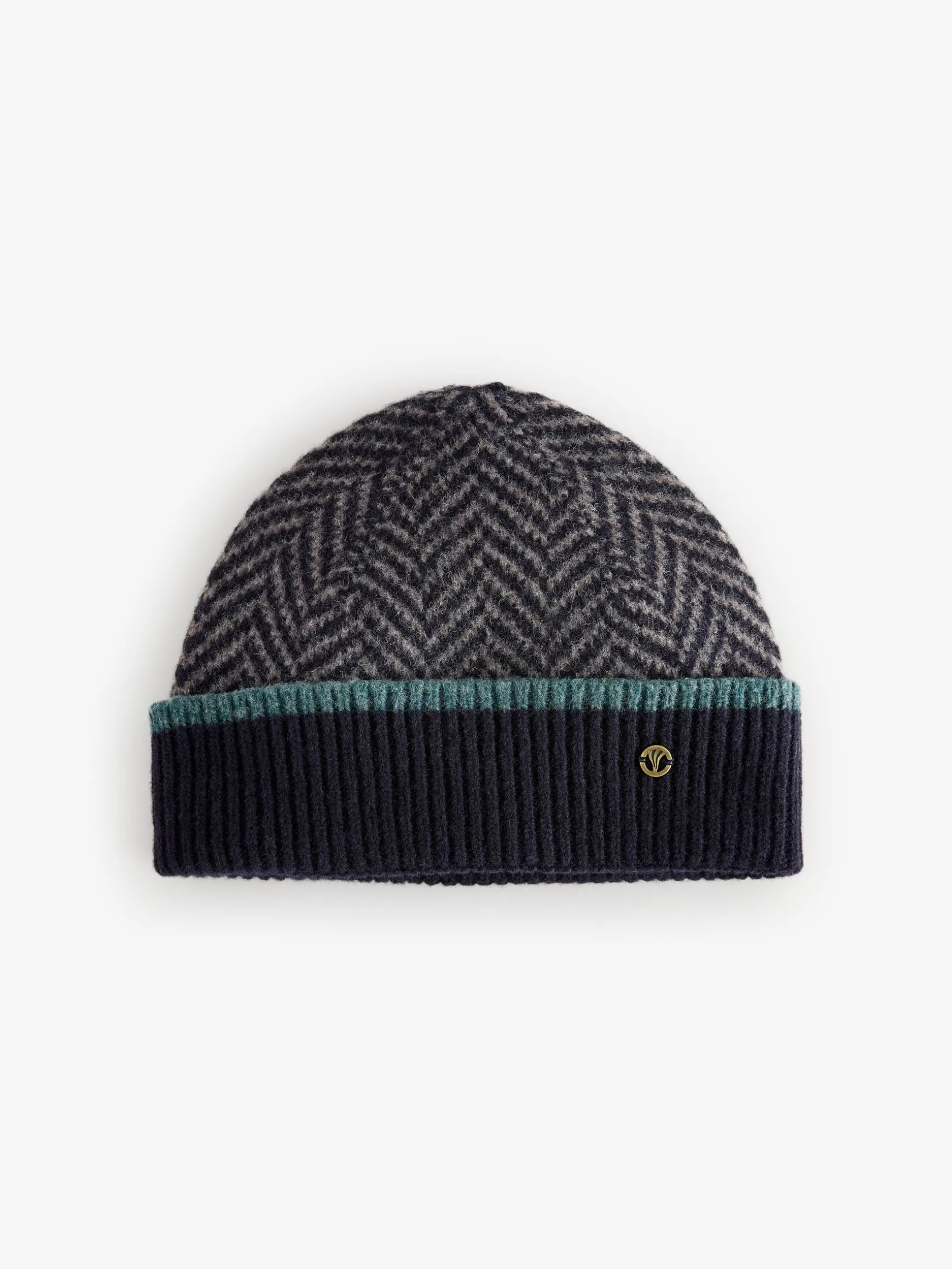 FatFace Lambswool Beanie Hat Blue Hot