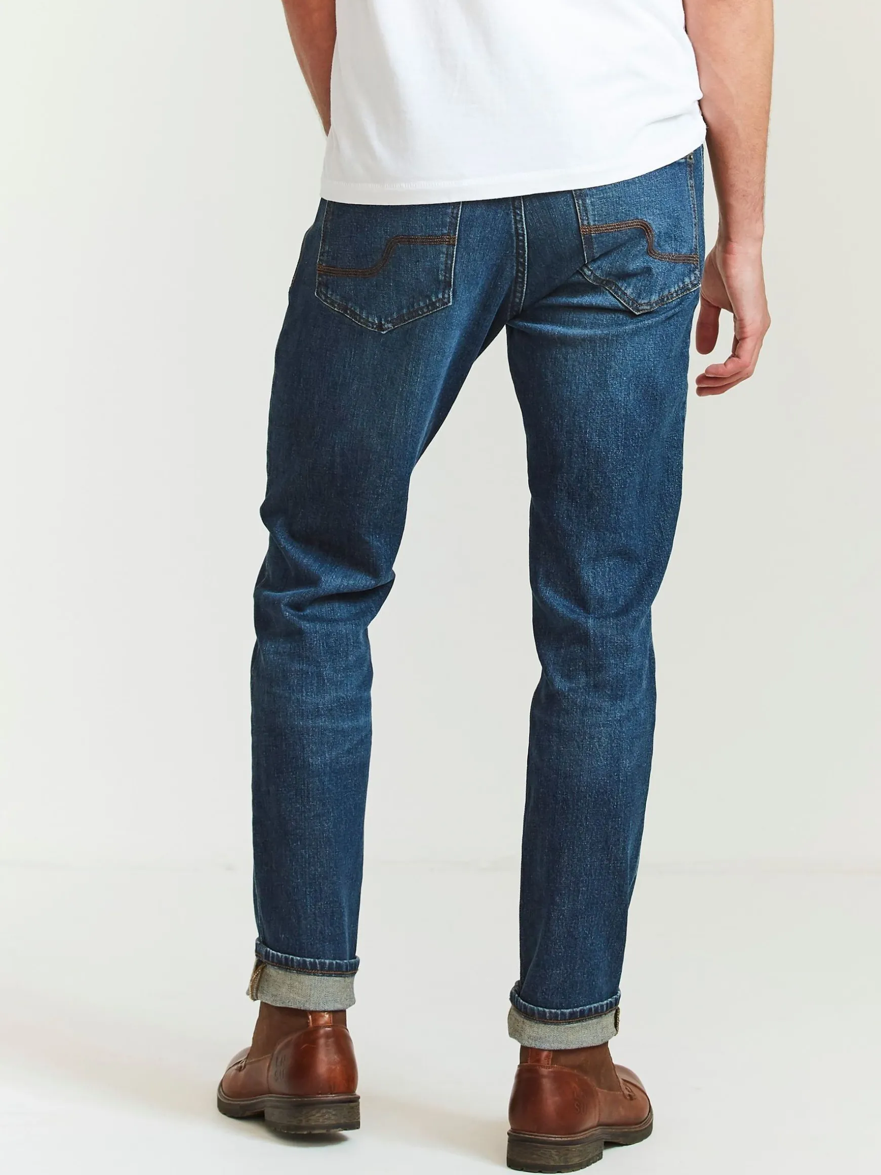 FatFace Denim Slim Jeans Blue Mid Wash Flash Sale