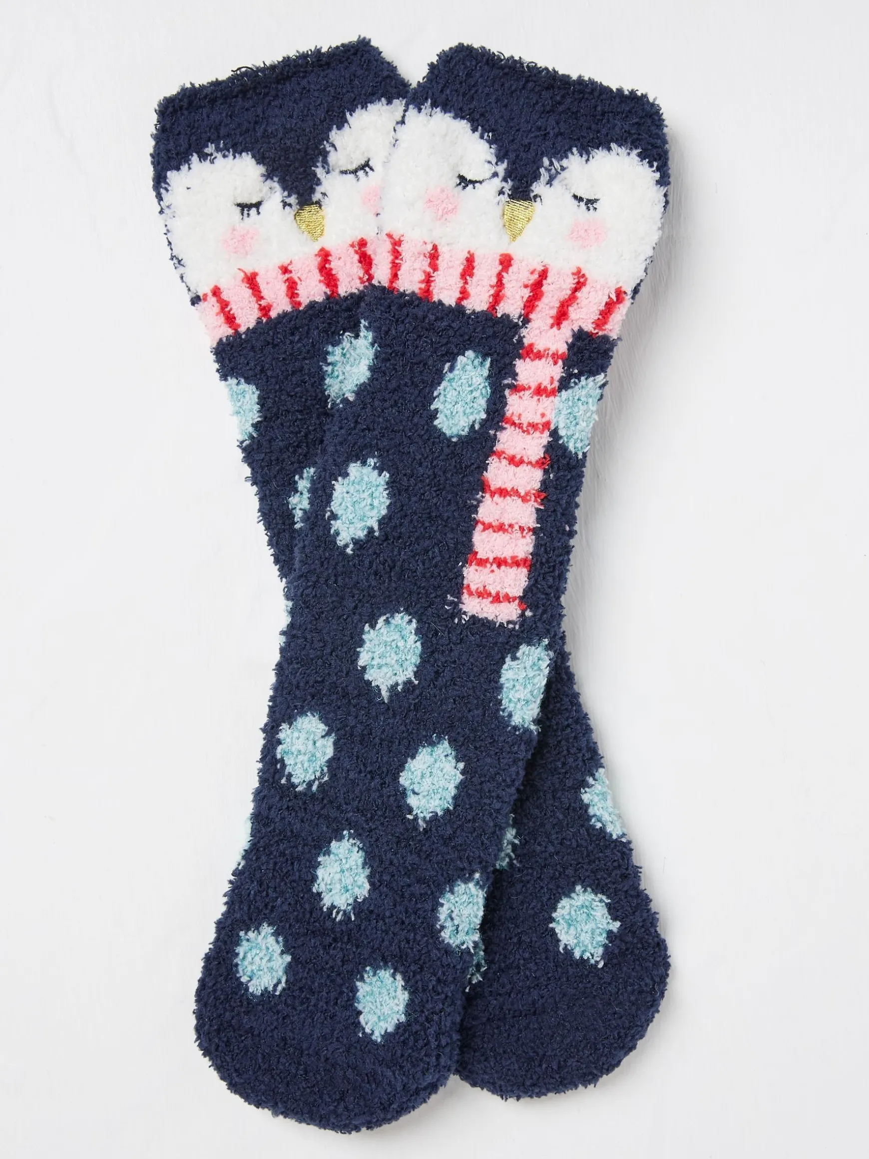 FatFace Cosy Penguin Socks Blue Navy Online