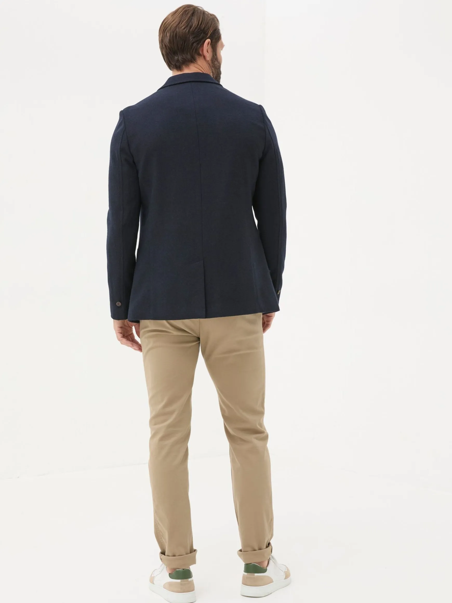 FatFace Witley Wool Blazer Blue Navy Flash Sale