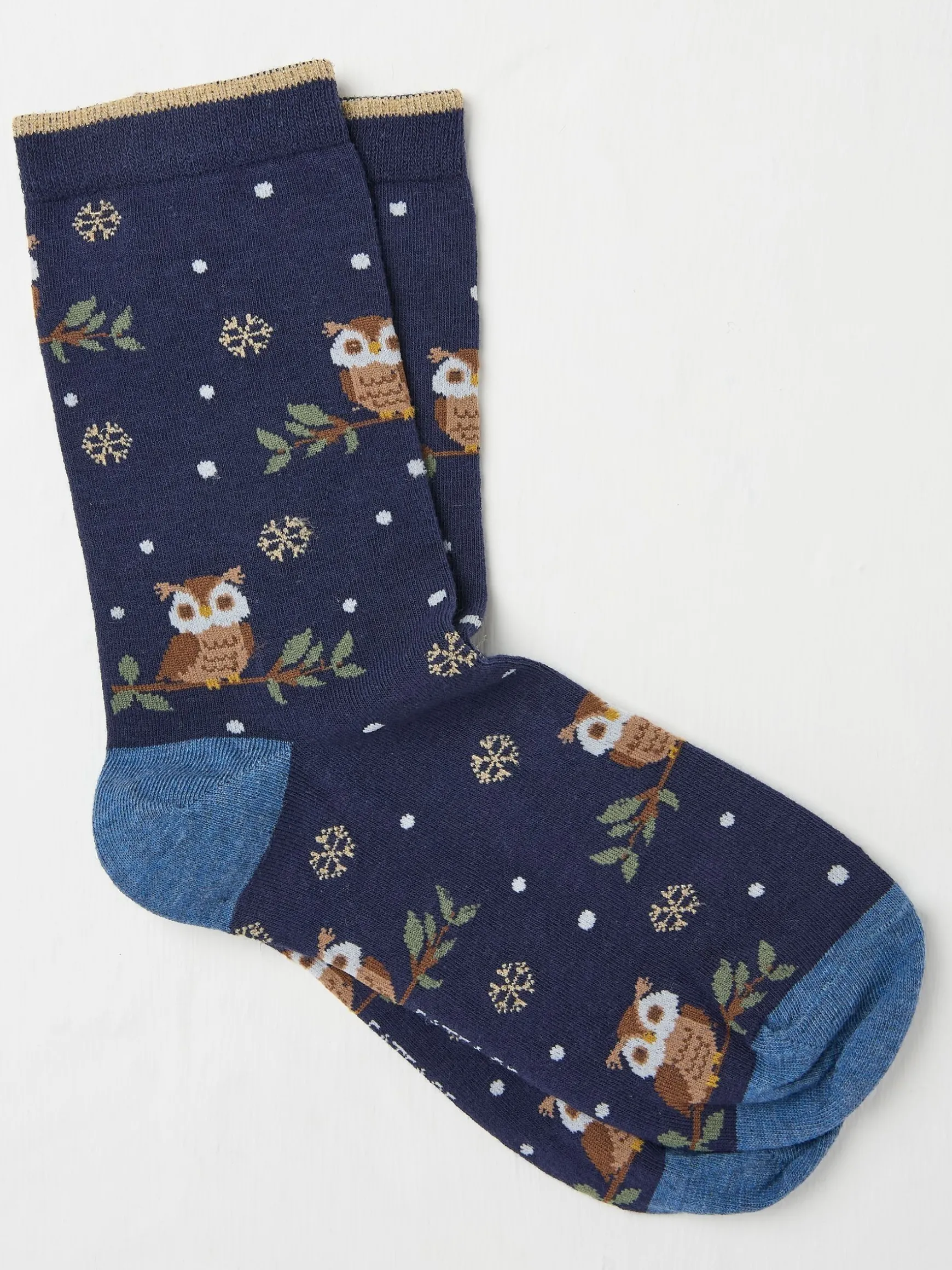 FatFace Womens Night Owl Socks 1 Pack Blue Navy Online