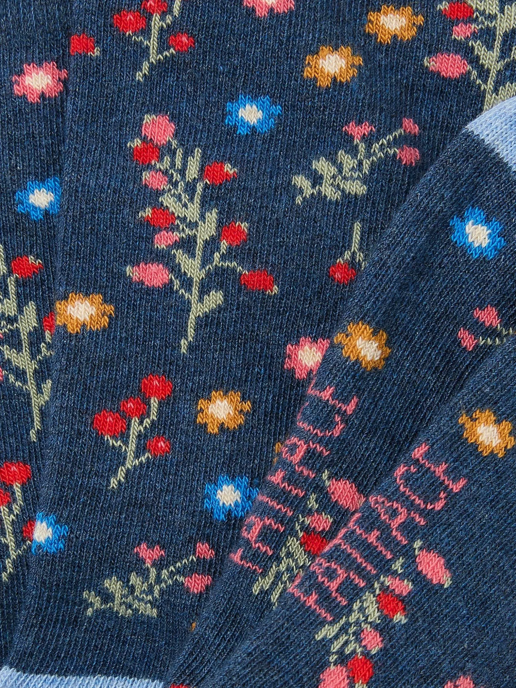 FatFace Womens Pop Floral Socks 1 Pack Blue Navy Flash Sale