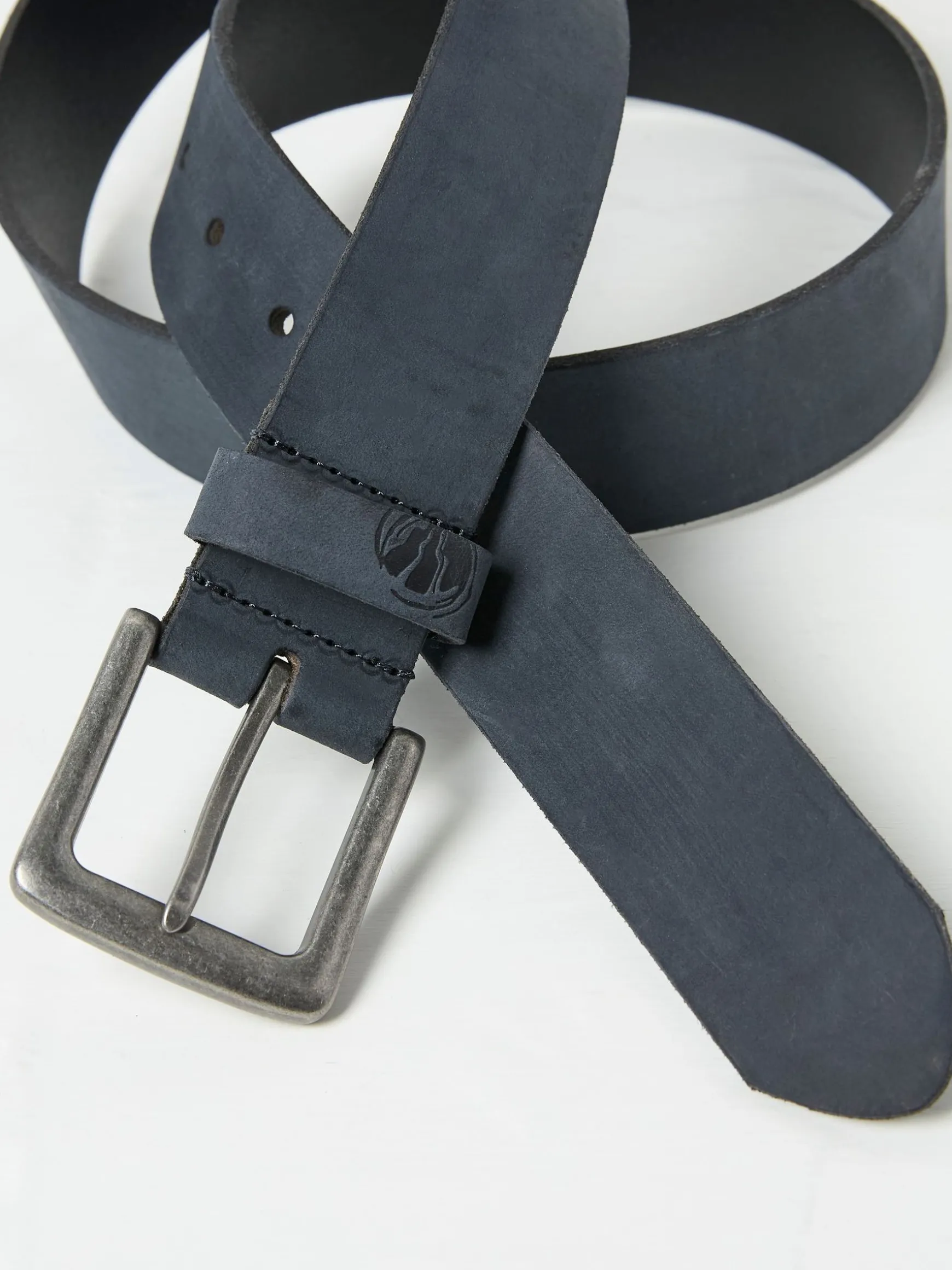 FatFace Nubuck Leather Belt Blue Hot