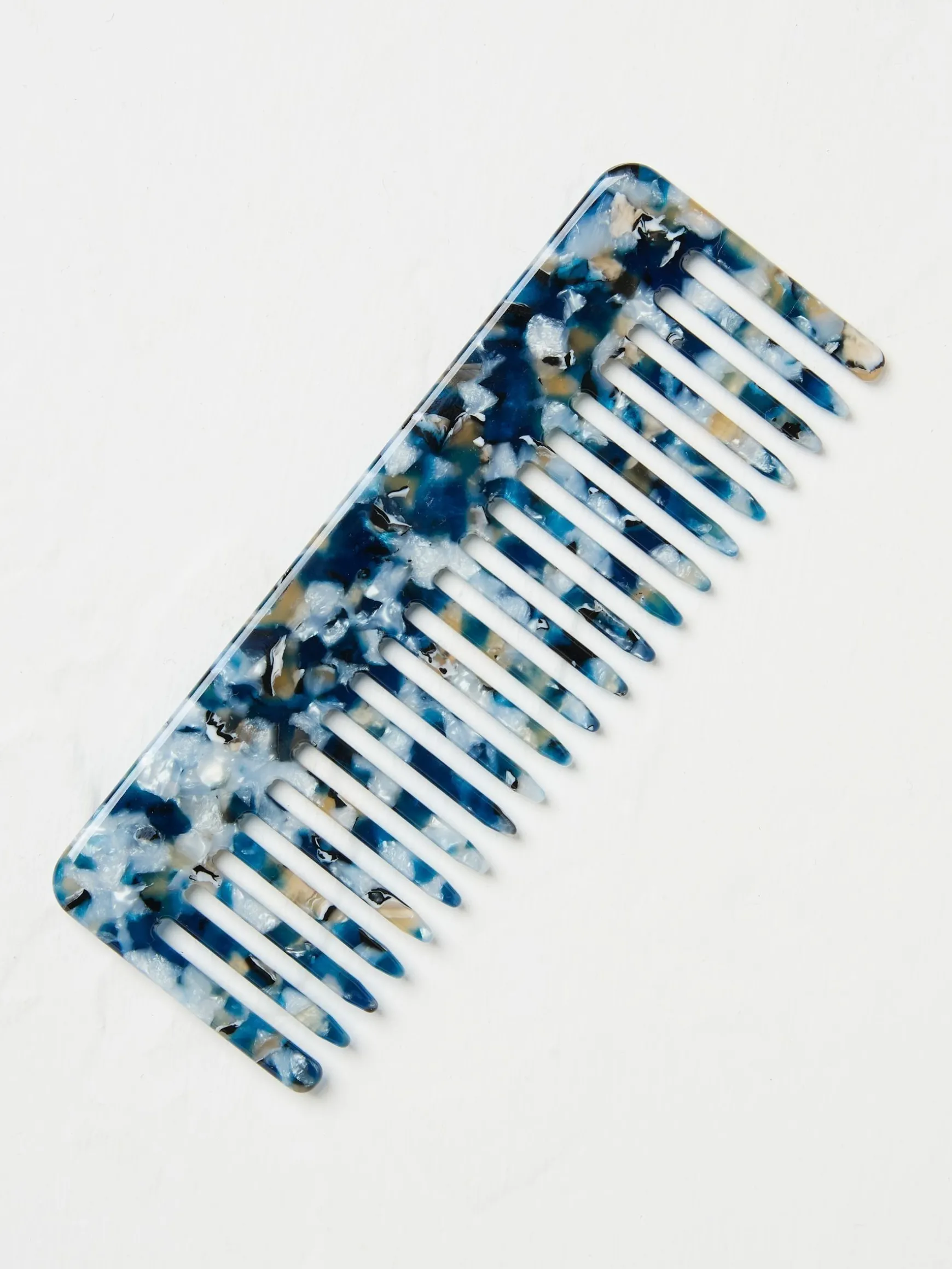 FatFace Blue Resin Wide Tooth Hair Comb Store