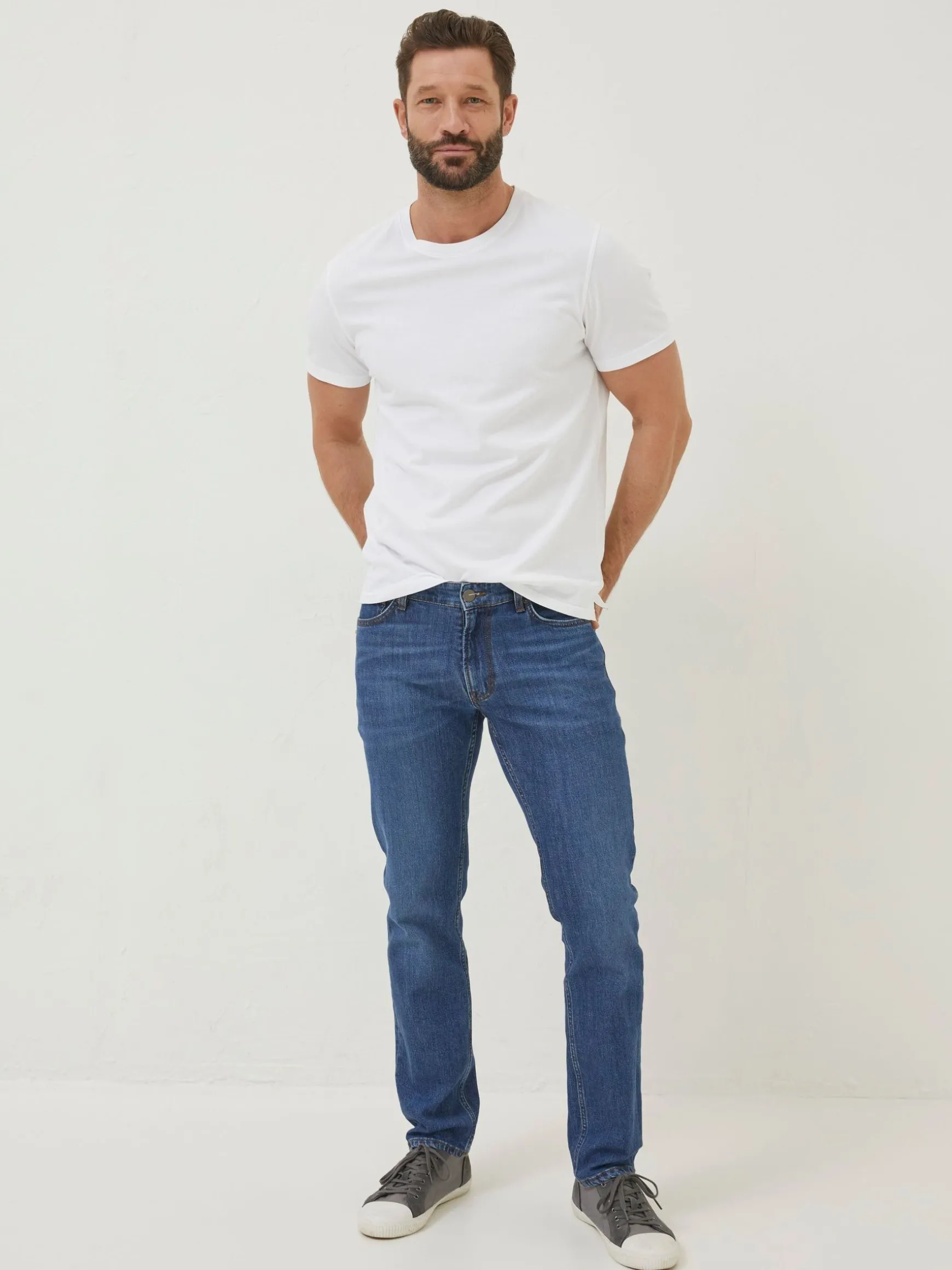 FatFace Slim Mid Wash Jeans Blue Store