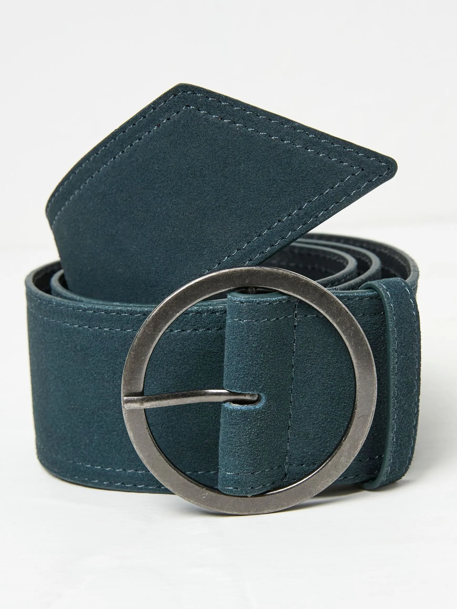 FatFace Soft Wide Waist Belt Blue Shop