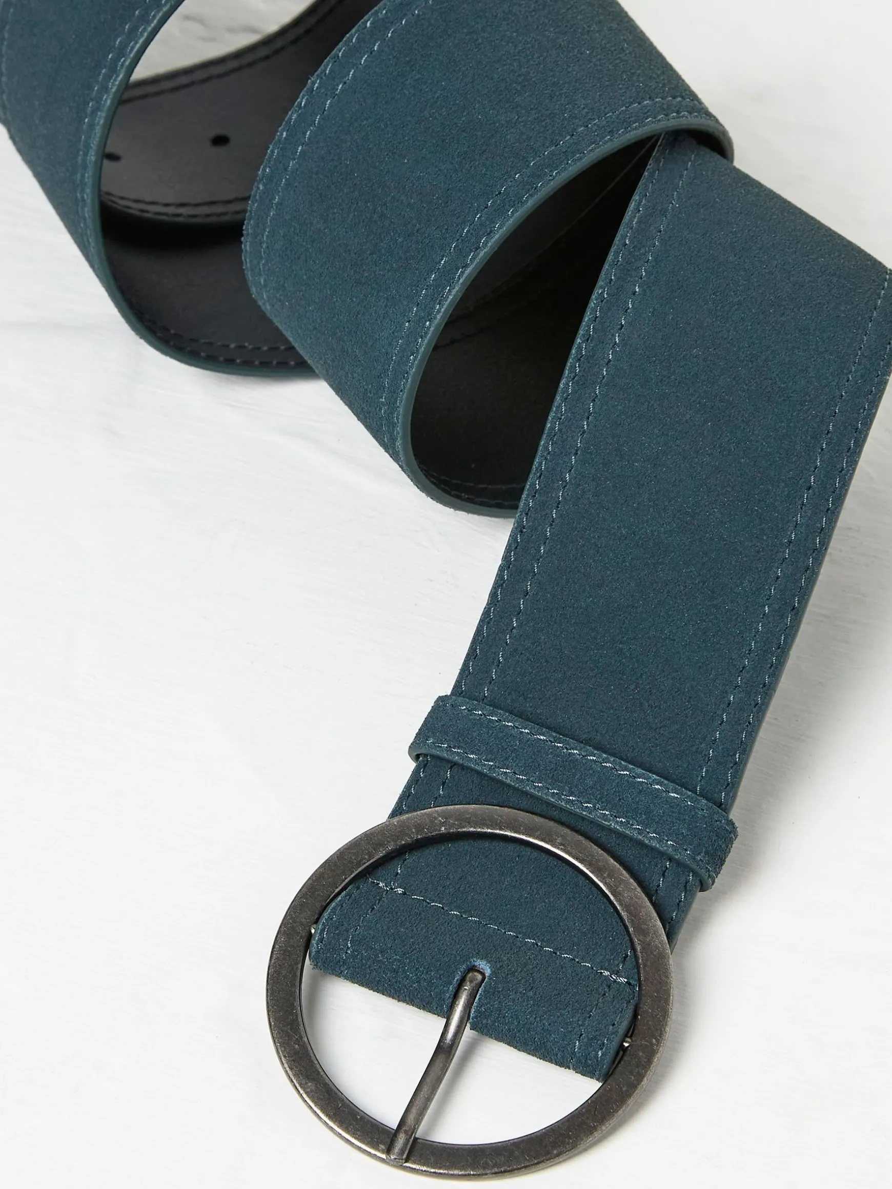 FatFace Soft Wide Waist Belt Blue Shop