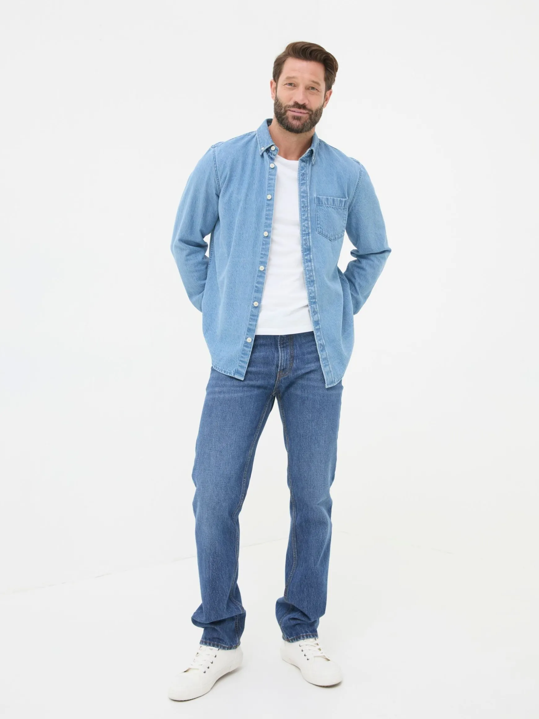 FatFace Straight Fit Jeans Blue Online