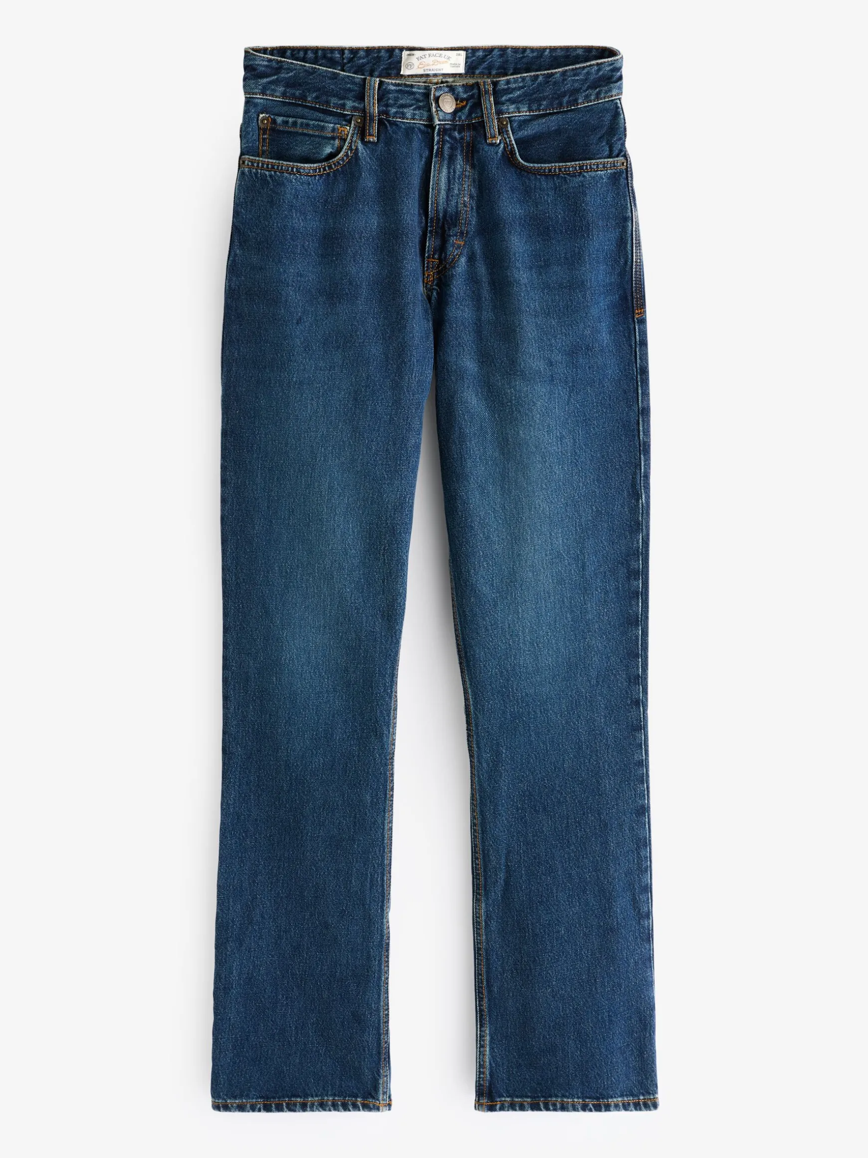 FatFace Straight Mid Wash Jeans Blue Store