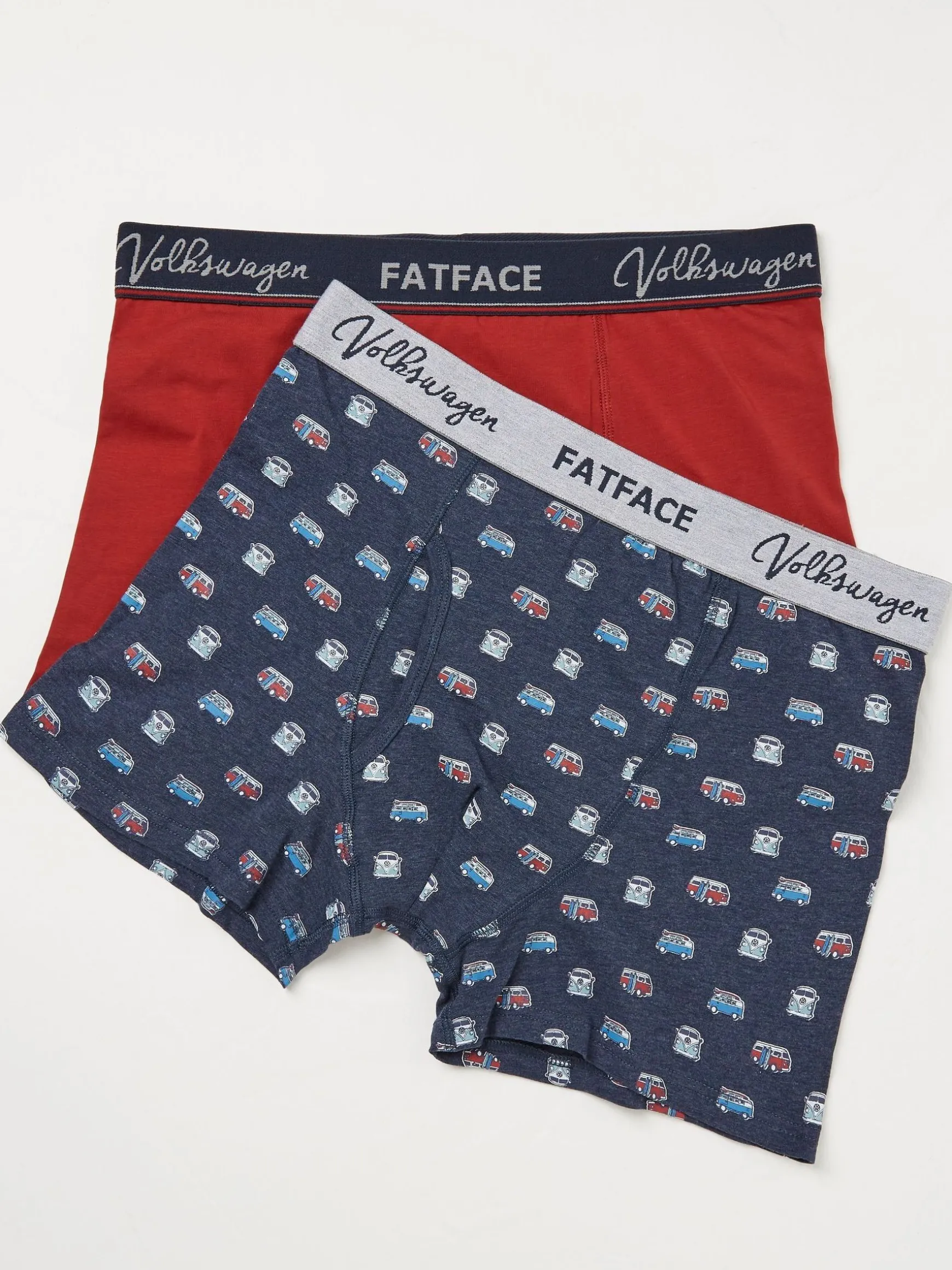 FatFace VW Surf Camper Boxers 2 Pack Blue New