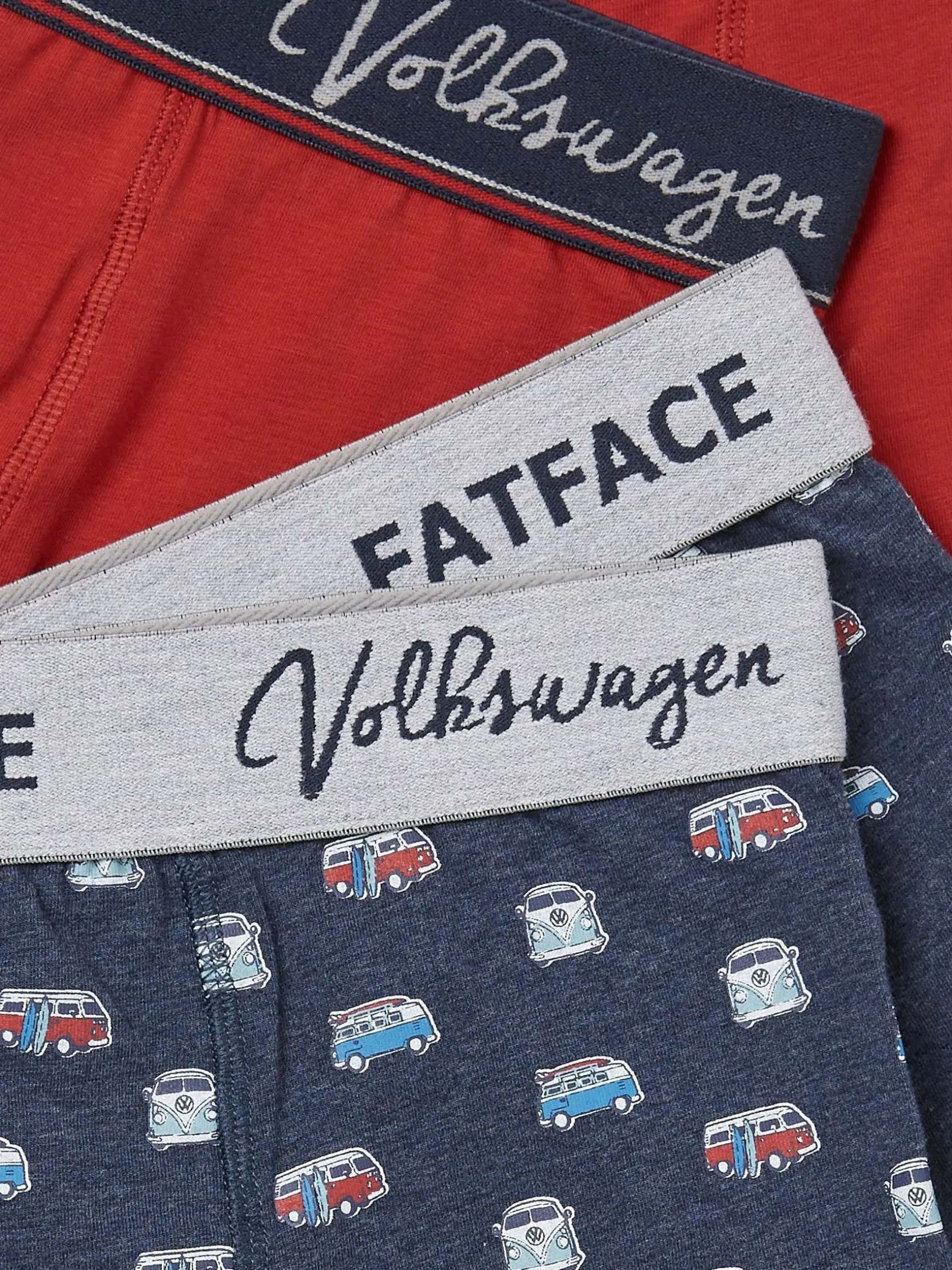 FatFace VW Surf Camper Boxers 2 Pack Blue New