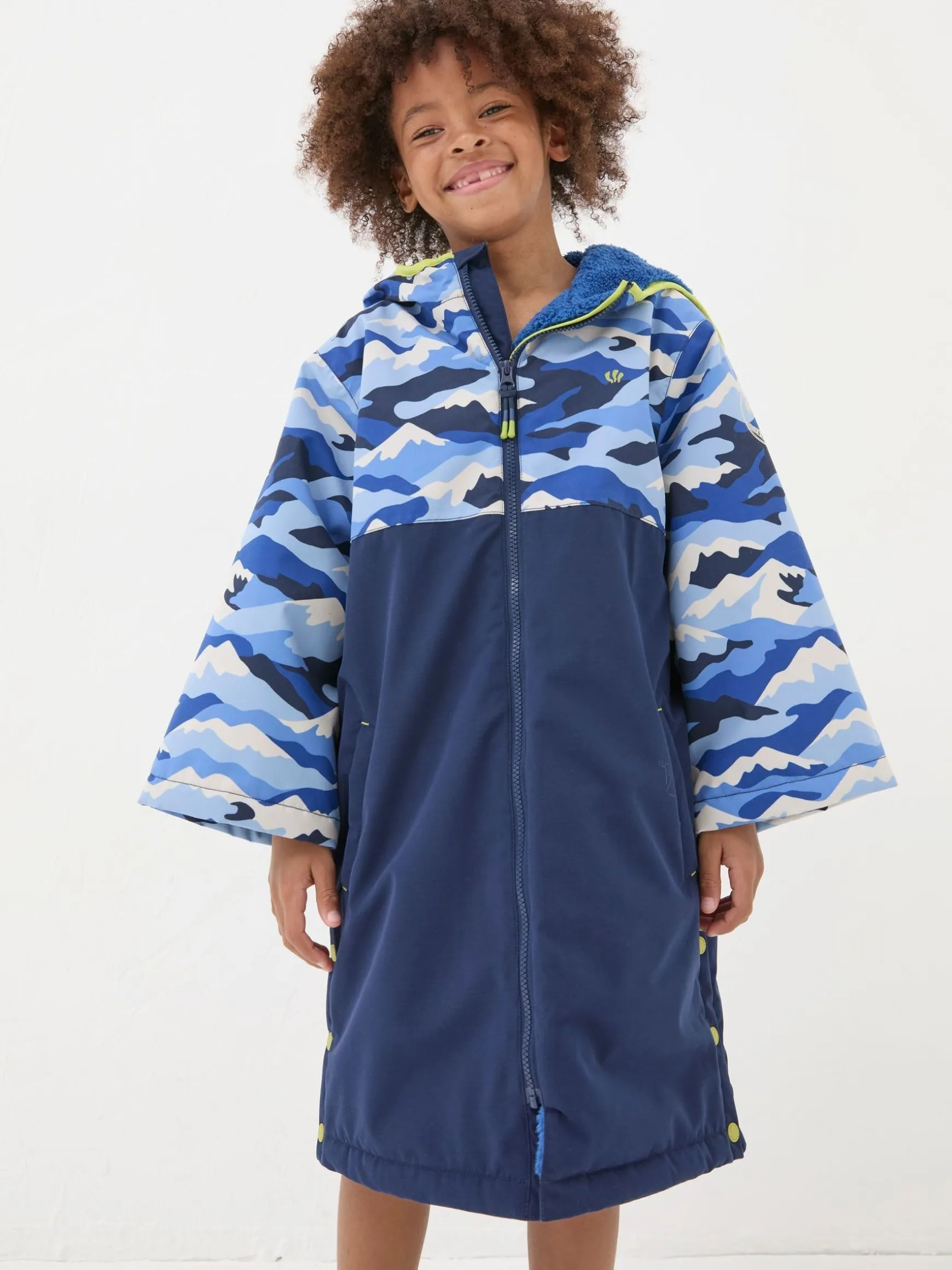 FatFace Waterproof Changing Robe Blue Discount