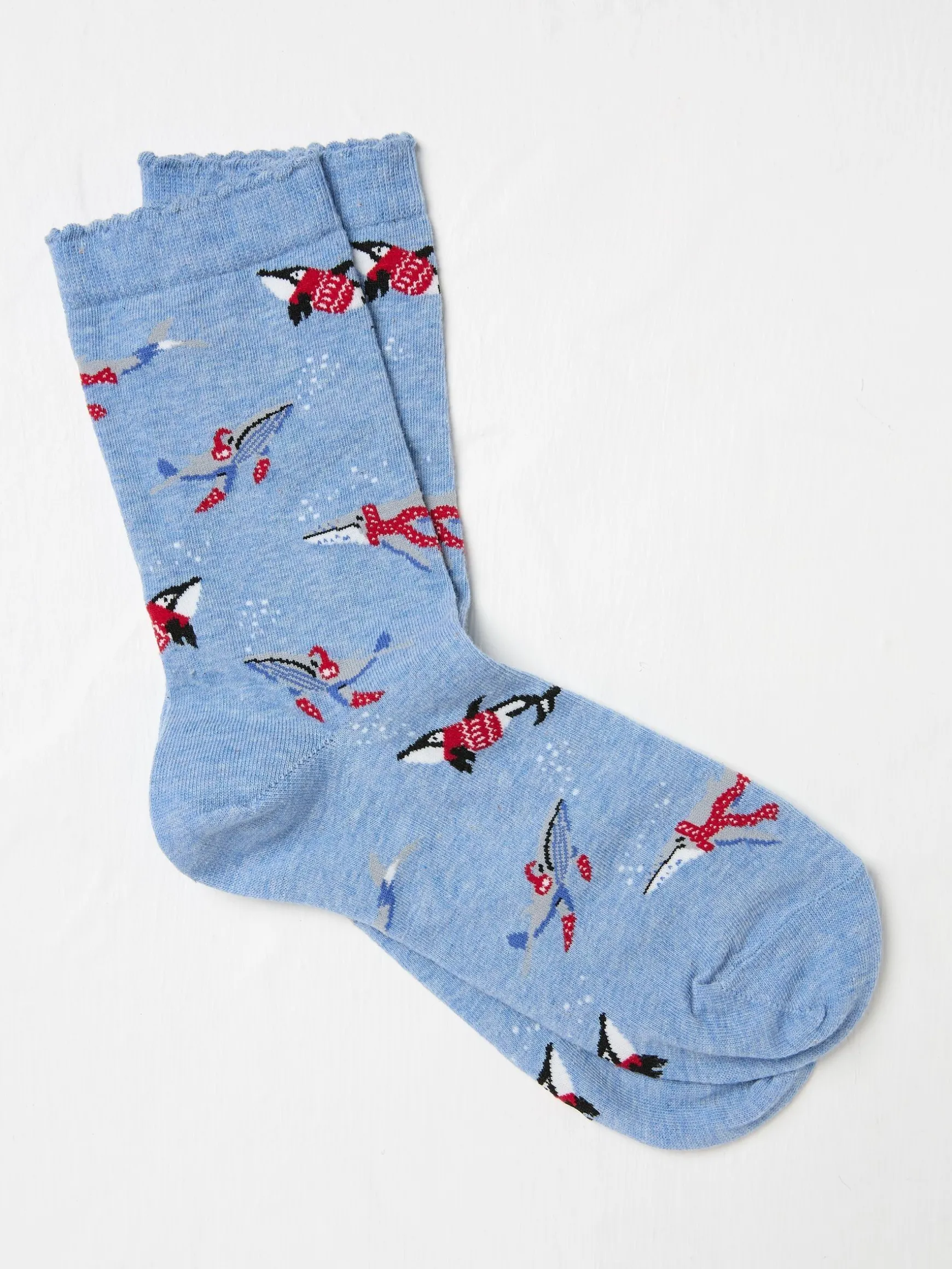 FatFace Wilson The Whale Shelter Womens Socks 1 Pack Blue Sale