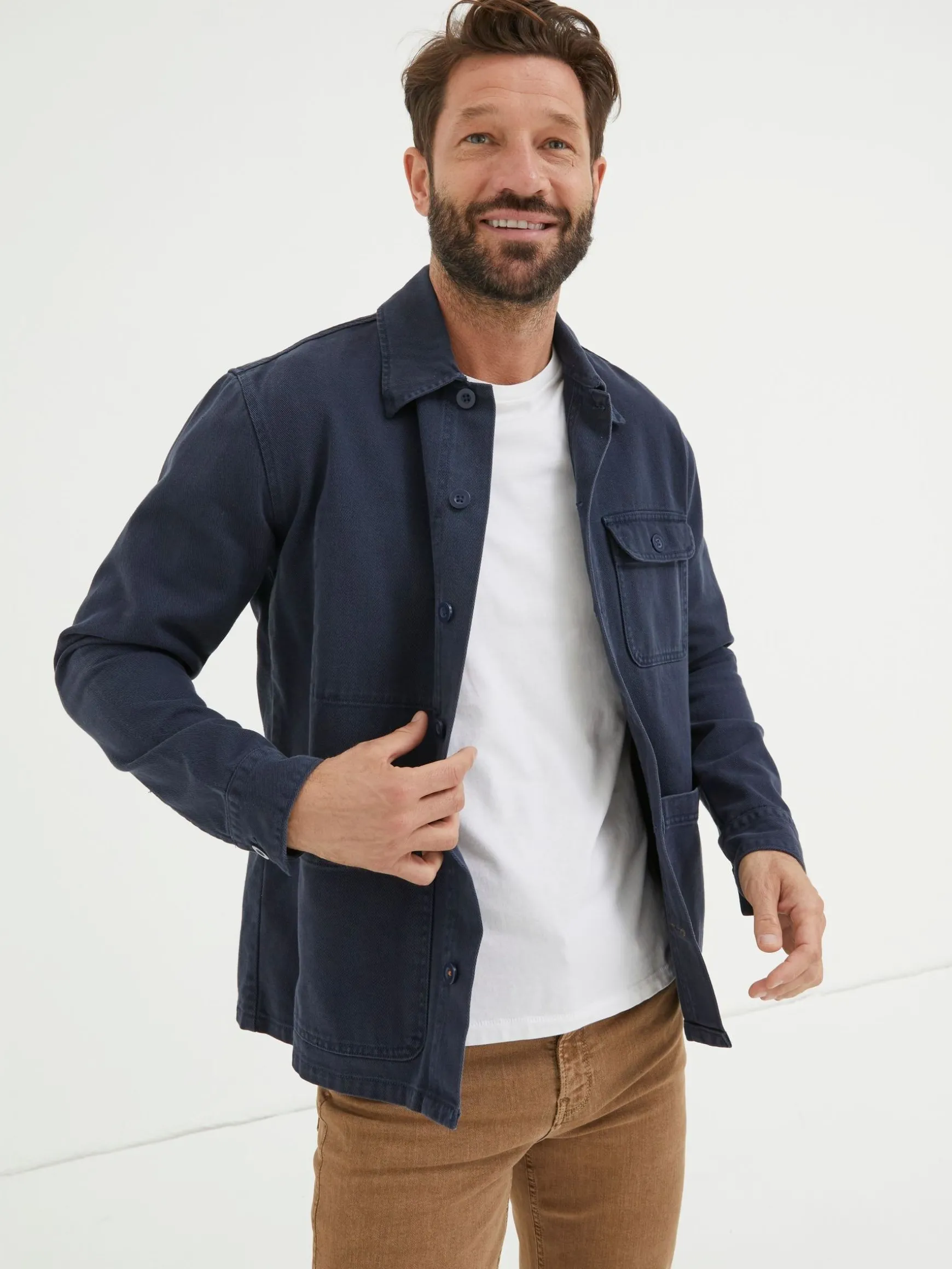 FatFace Worker Jacket Blue Cheap