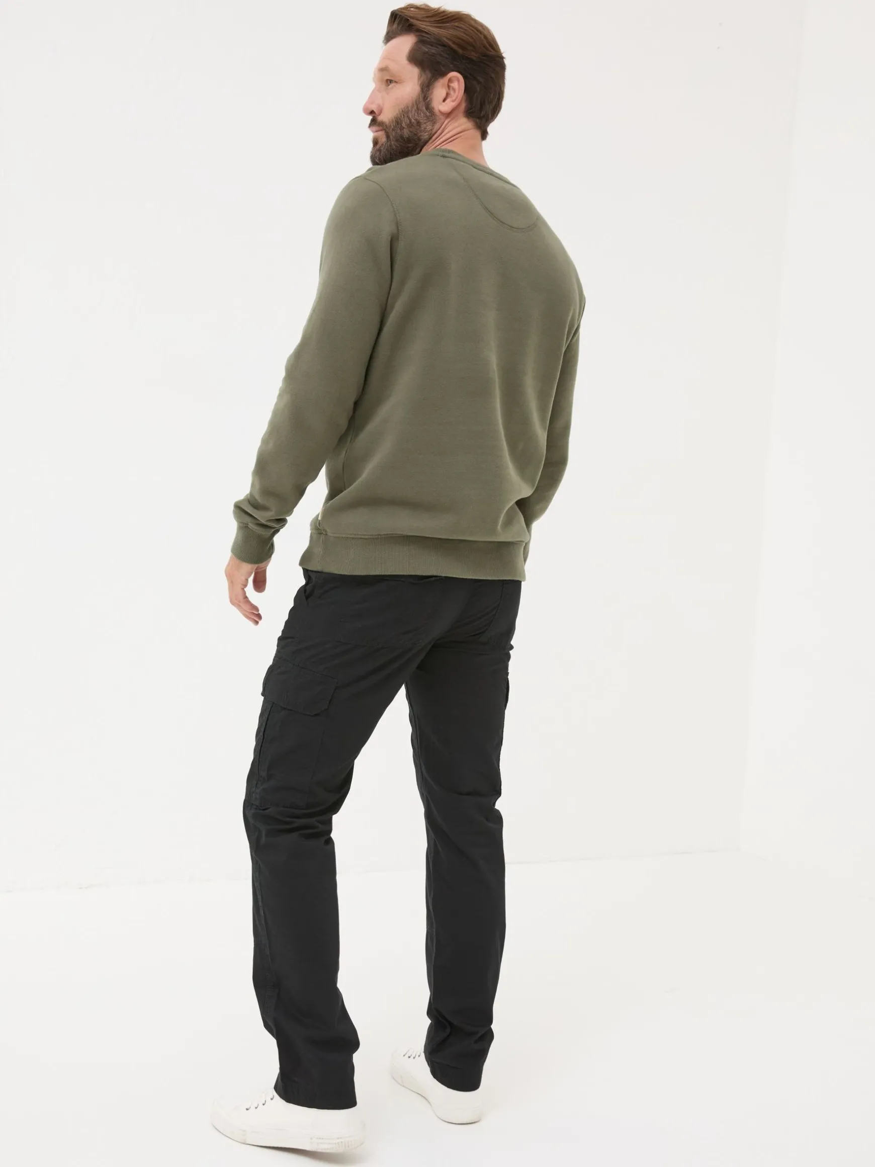 FatFace Breakyard Cargo Trousers Black Clearance