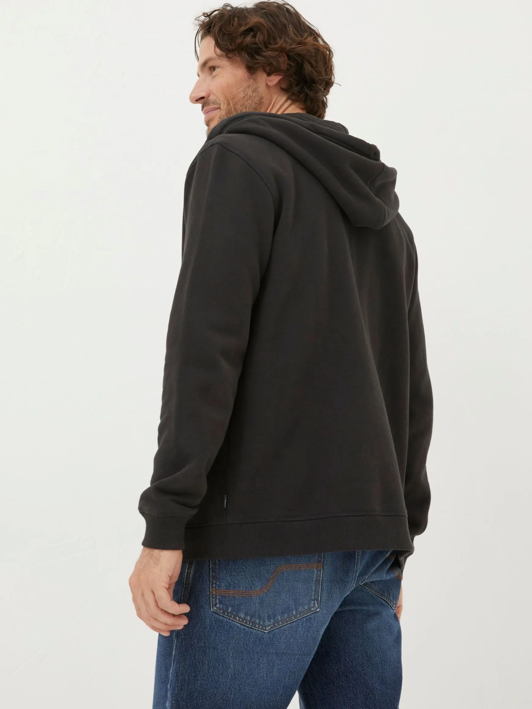 FatFace Brooke Zip-Up Hoodie Black Outlet