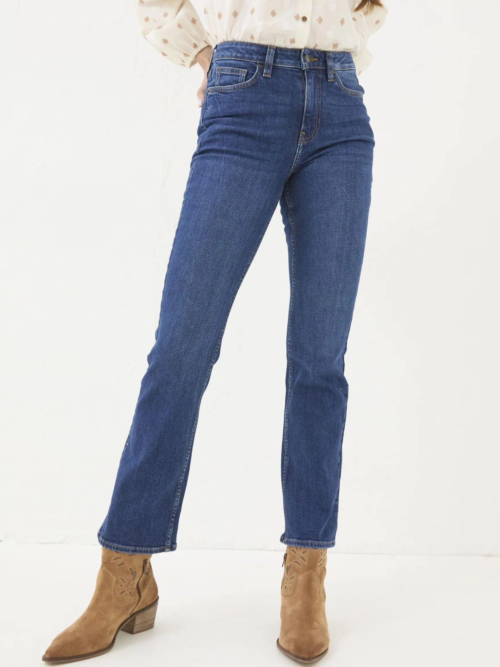 FatFace Brooke Bootcut Jeans Indigo/Blue Fashion