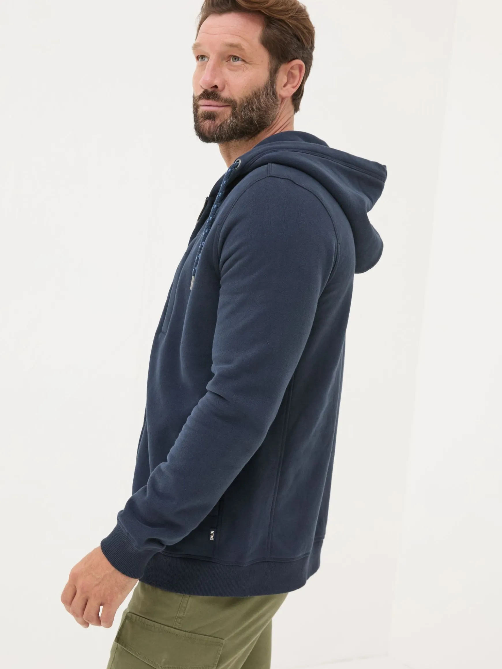 FatFace Brooke Zip Through Hoodie Navy Blue Store