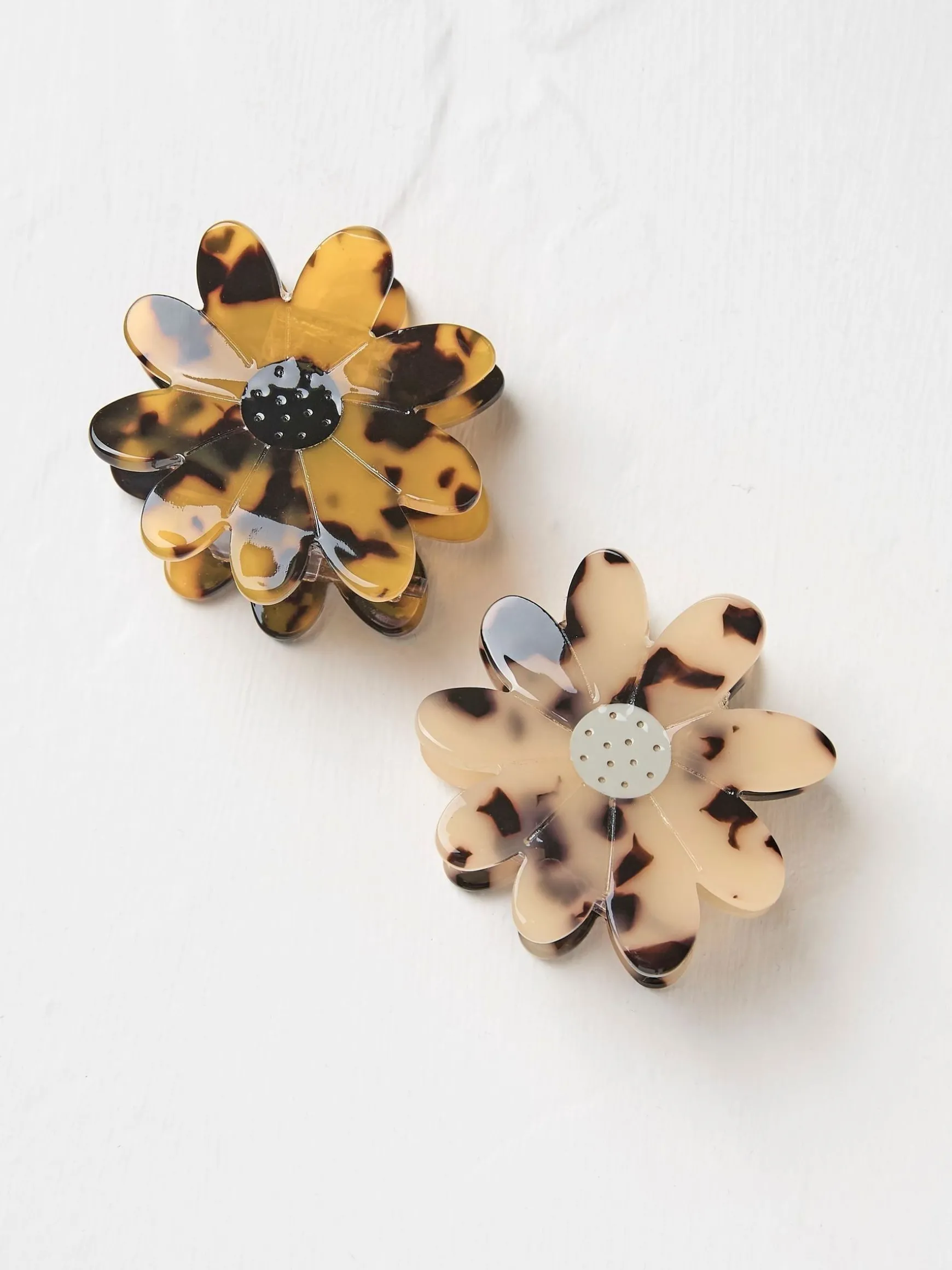 FatFace 2 Pack Flower Clips Brown Best Sale