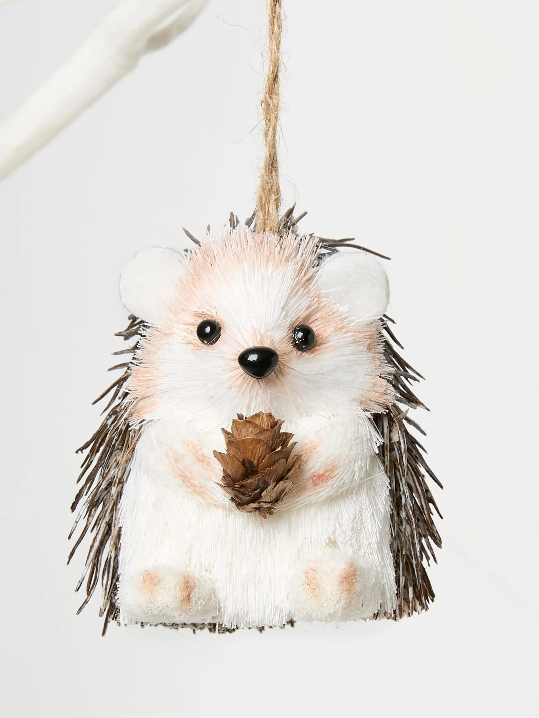 FatFace Hedgehog Brush Tree Decoration Brown Flash Sale