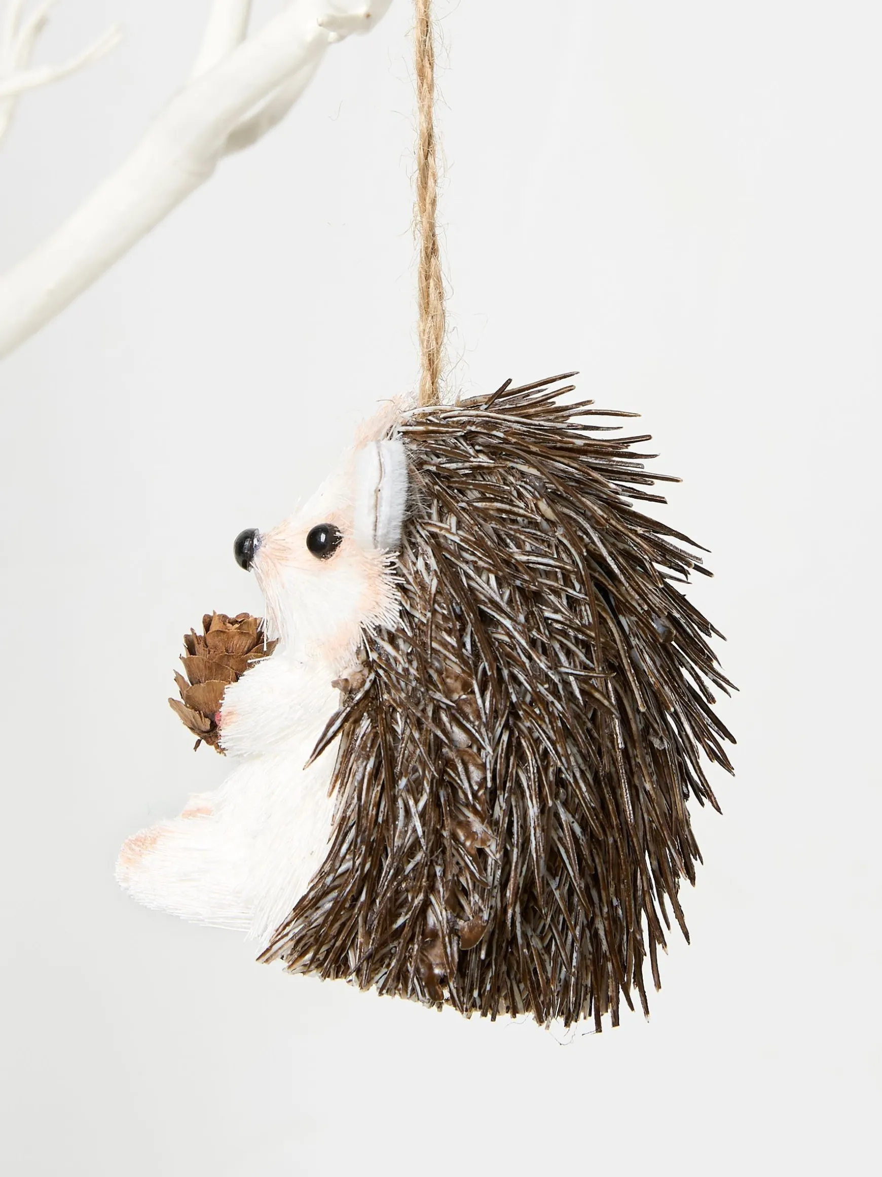 FatFace Hedgehog Brush Tree Decoration Brown Flash Sale