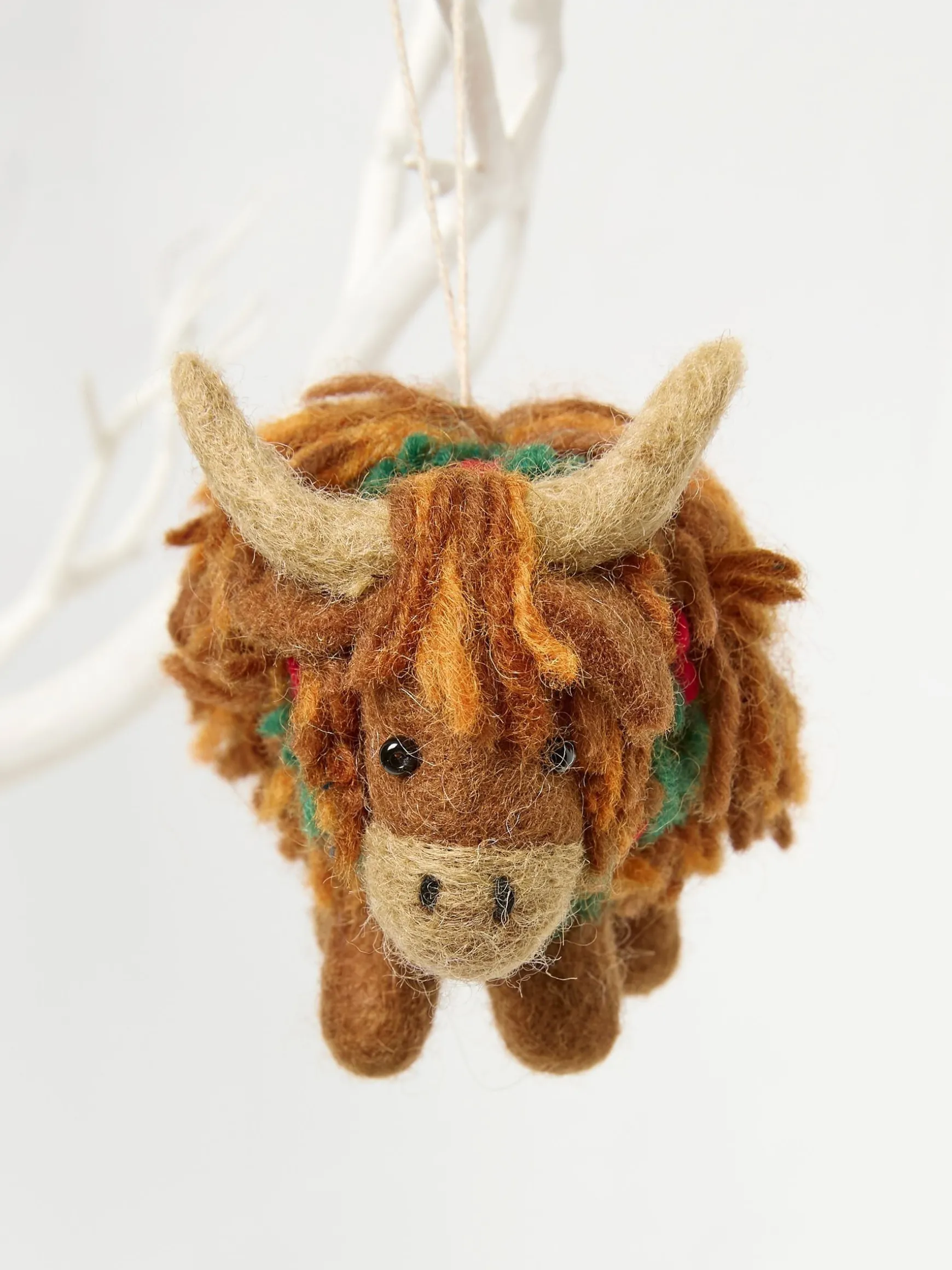 FatFace Hettie Highland Cow Christmas Decoration Brown Cheap