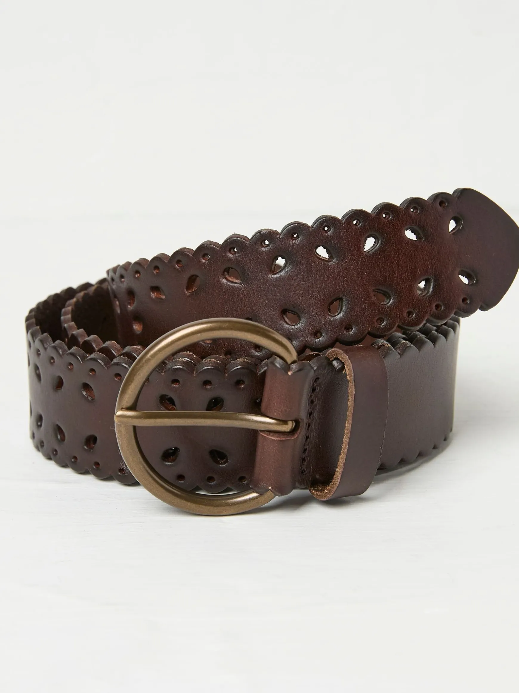 FatFace Scalloped Jean Belt Brown Sale