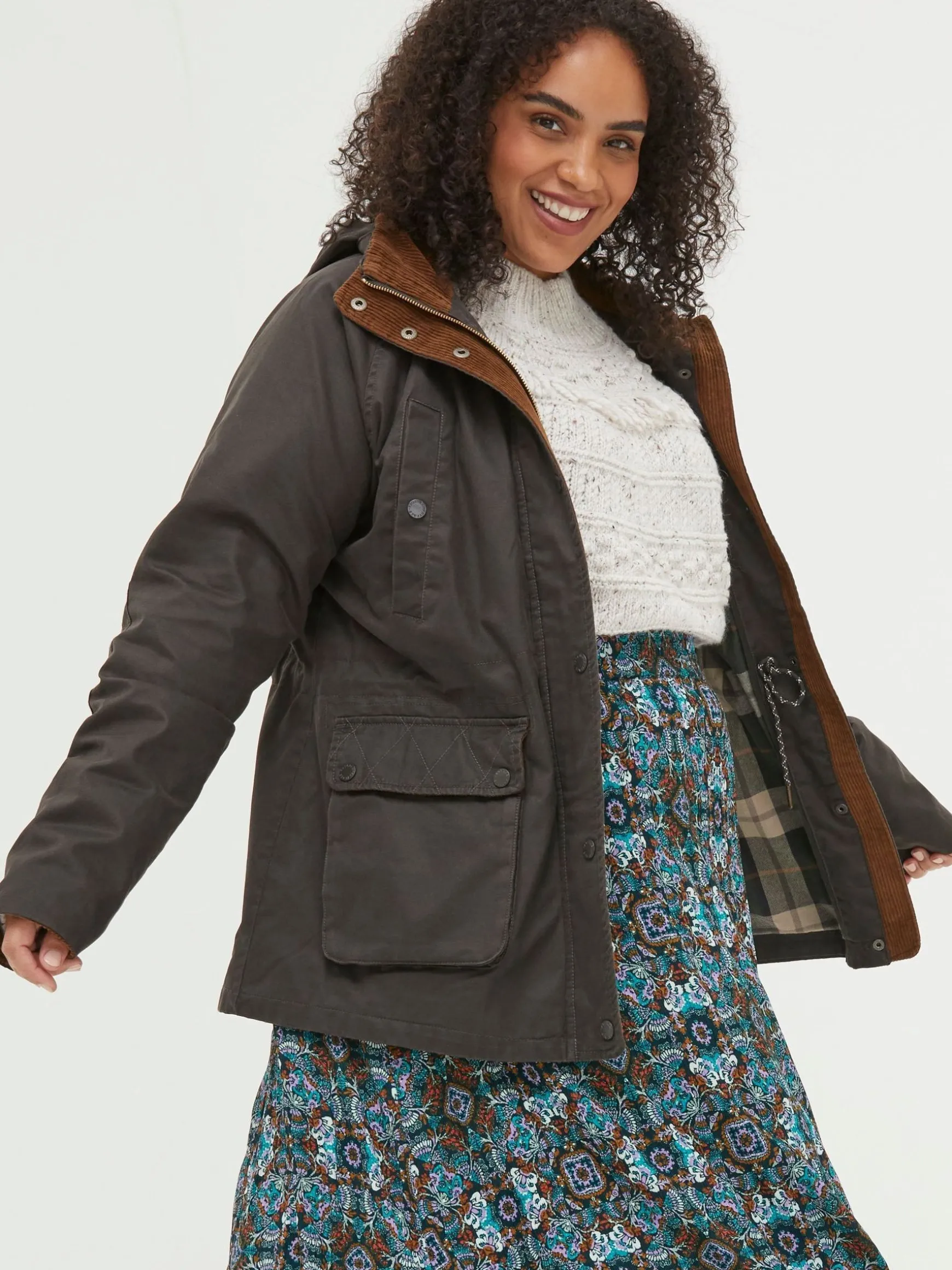 FatFace Sussex Heritage Coat Brown Fashion