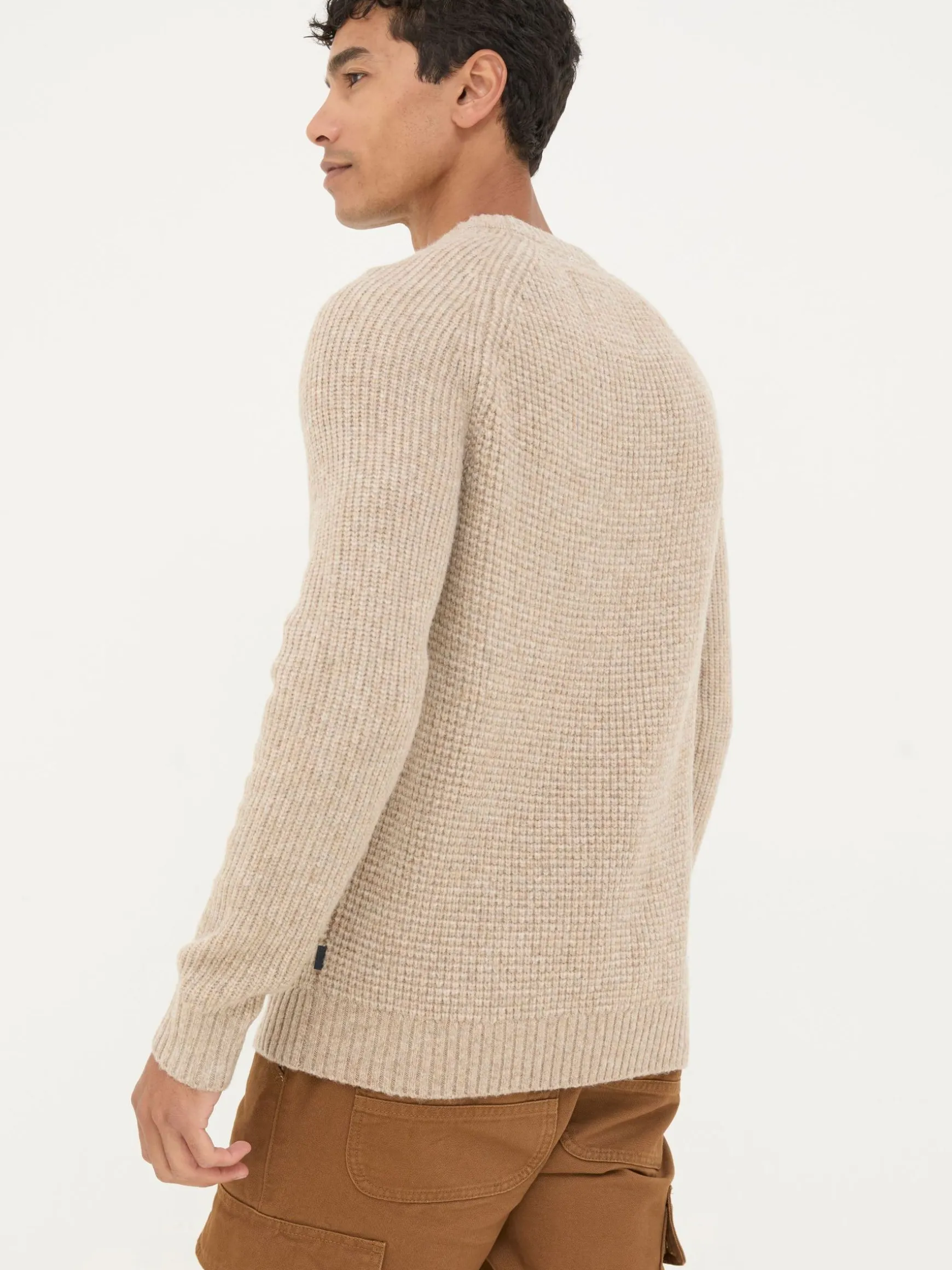 FatFace Calder Crew Neck Jumper Natural Best Sale