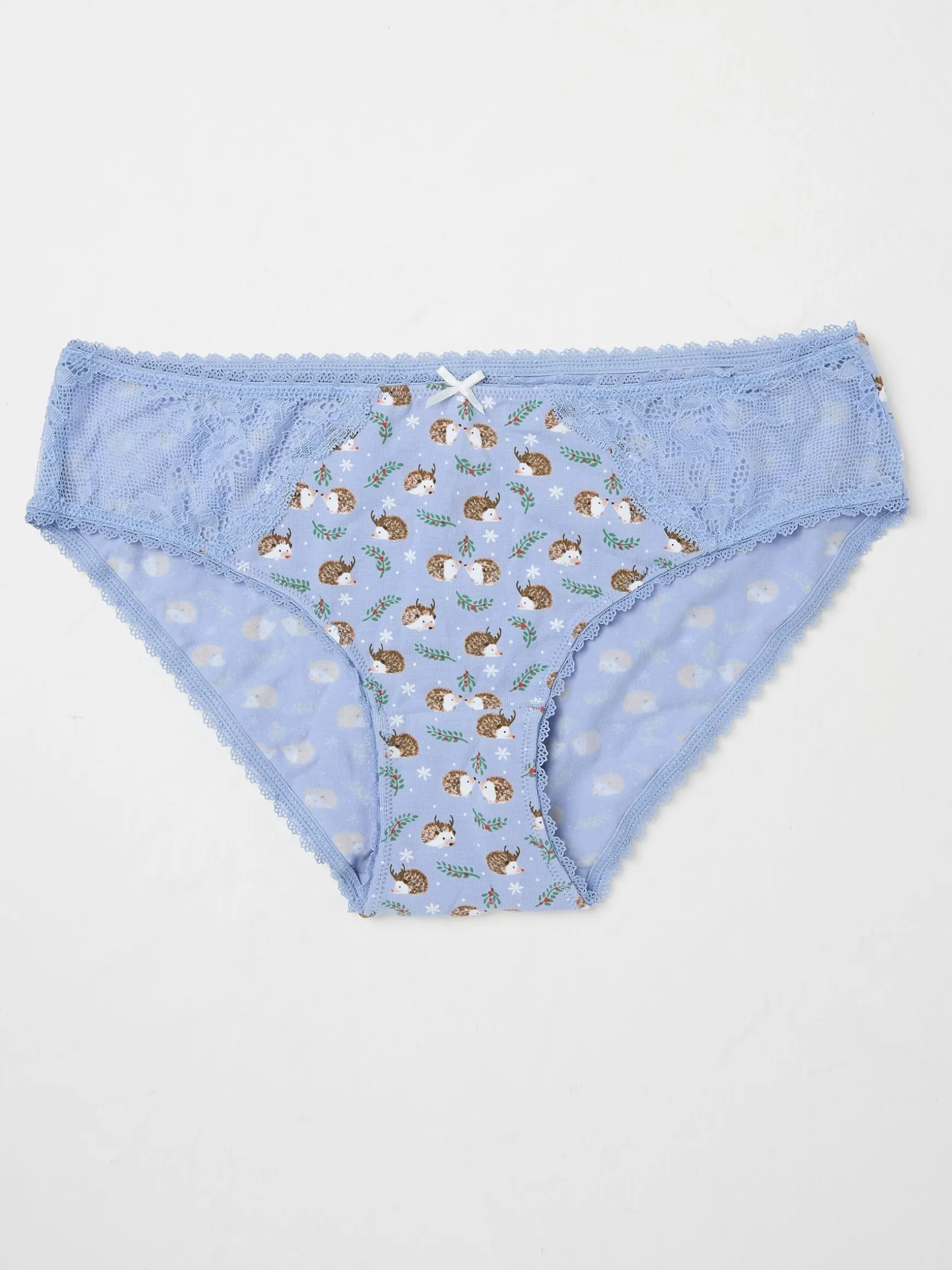 FatFace Festive Hedgehog Mini Knickers Chambray Blue Cheap